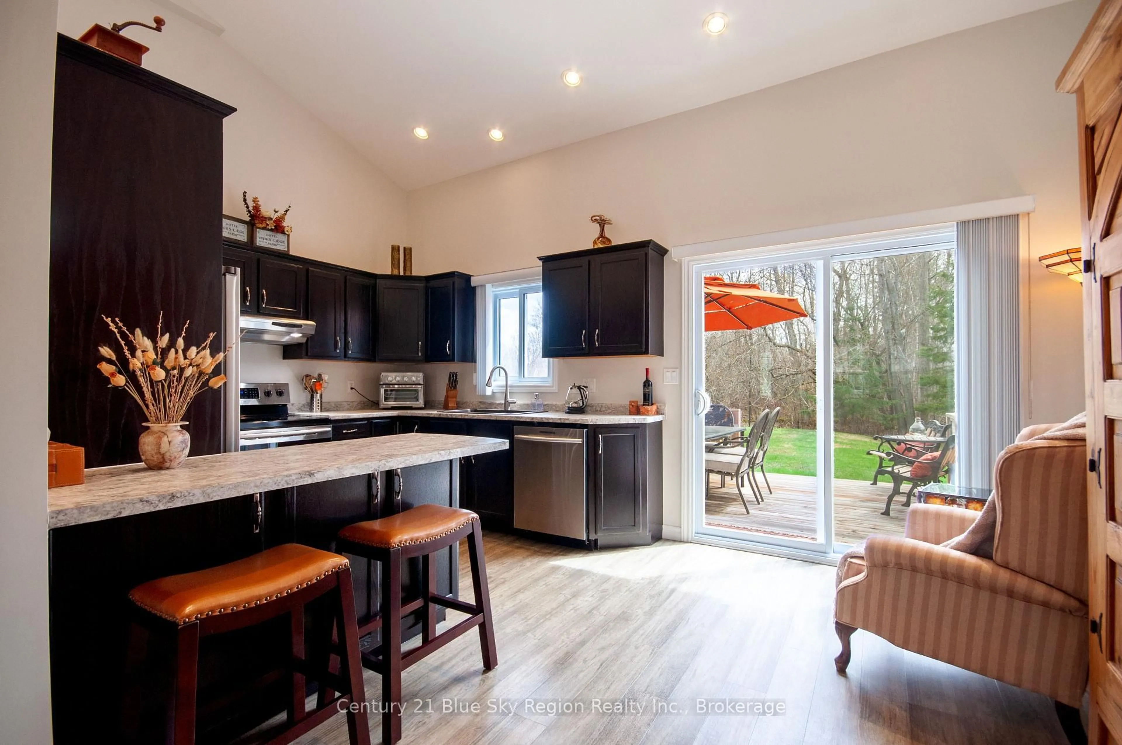 Open concept kitchen, ceramic/tile floor for 614 Sandhill Rd, West Nipissing Ontario P2B 2M2