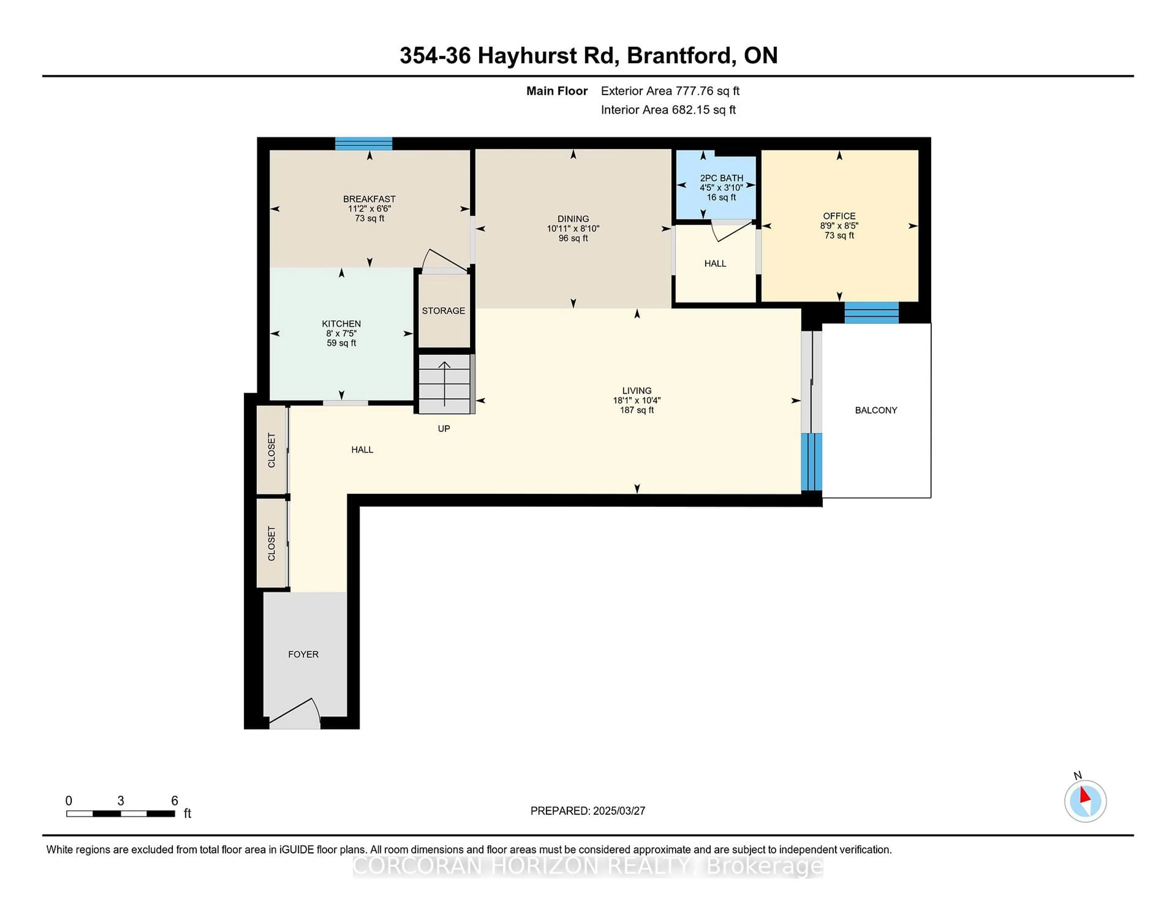 Floor plan for 36 Hayhurst Rd #354, Brantford Ontario N3R 6Y9