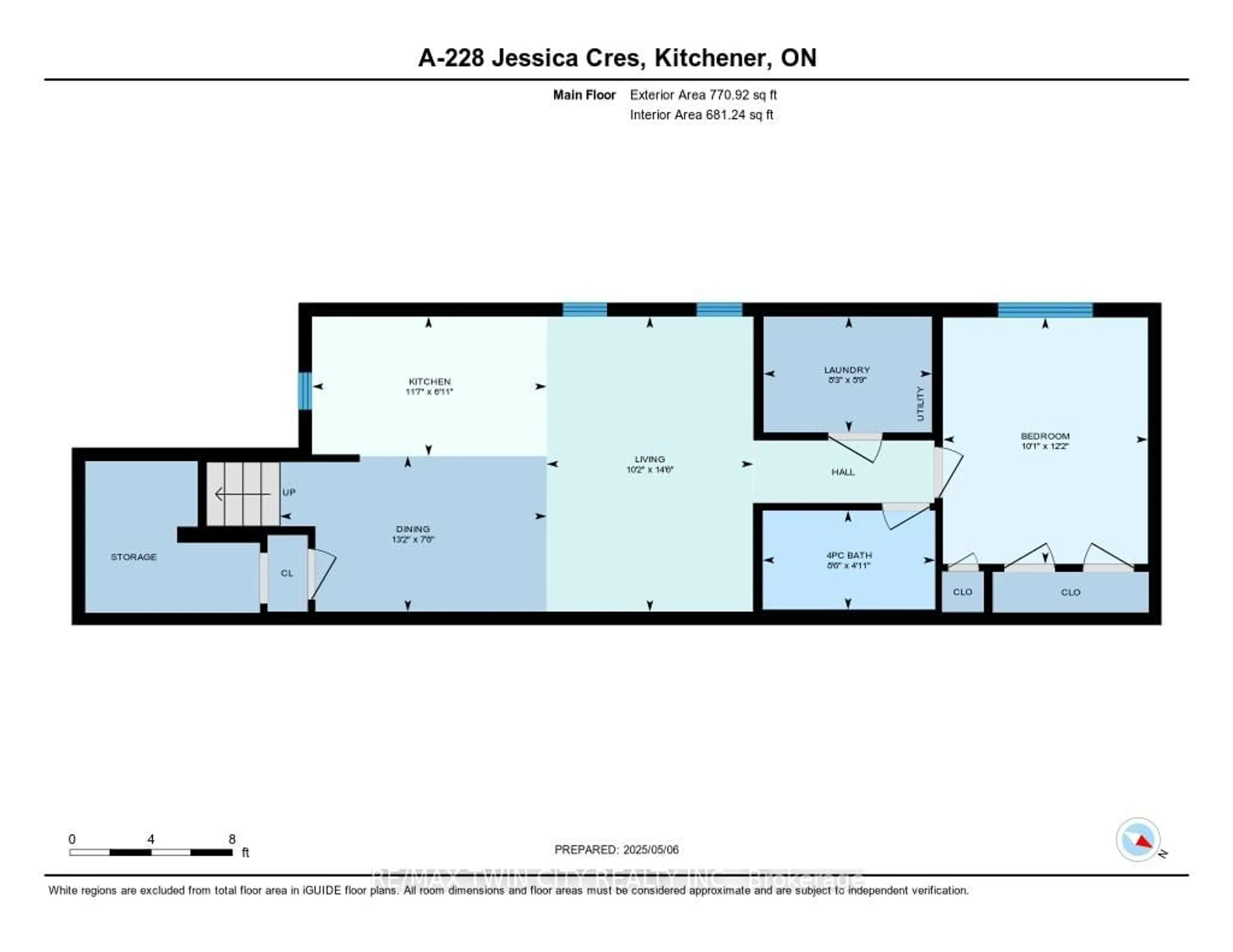 Floor plan for 228 Jessica Cres #A, Kitchener Ontario N2R 0C5