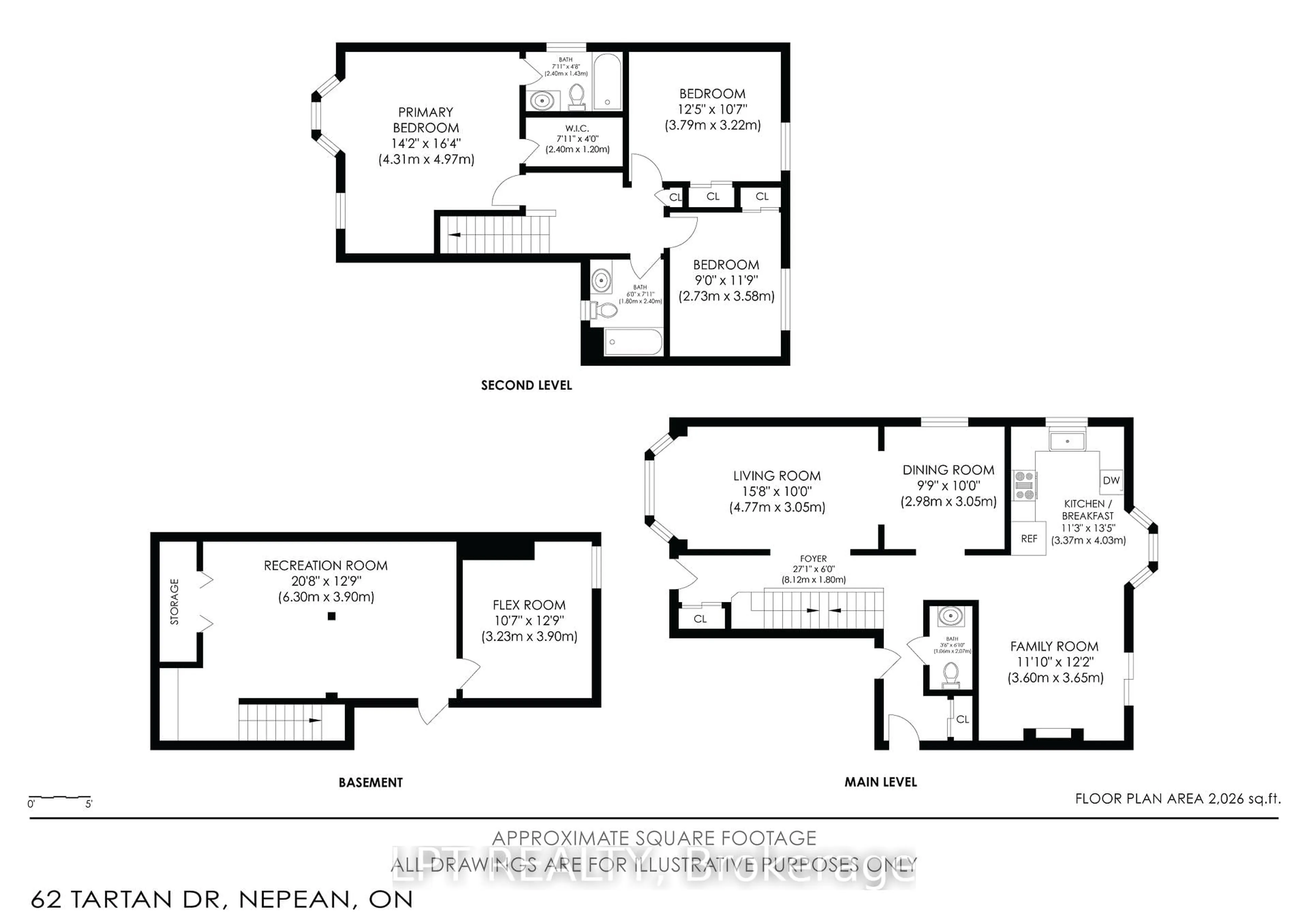 Floor plan for 62 TARTAN Dr, Barrhaven Ontario K2J 2V5