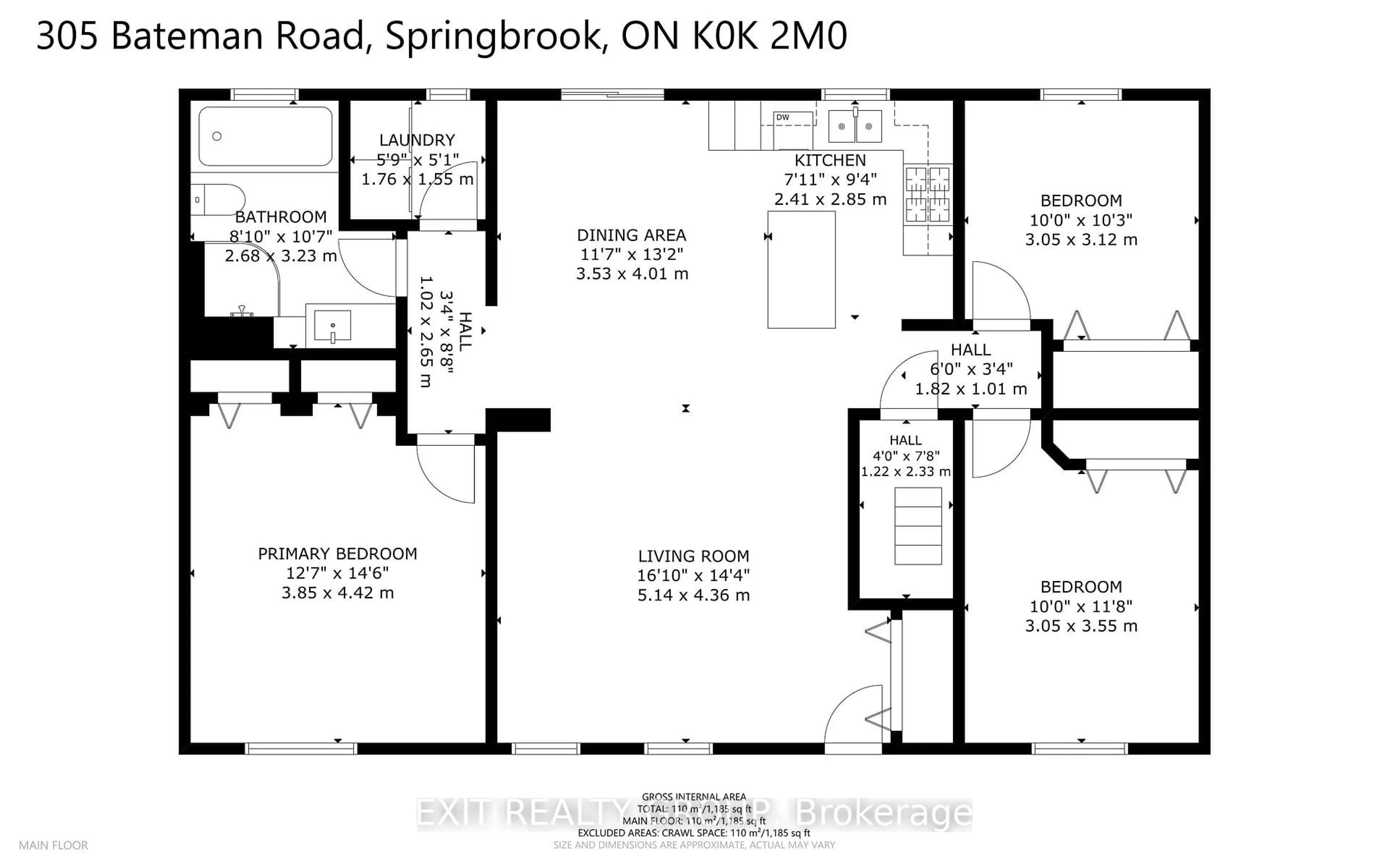 Floor plan for 305 Bateman Rd, Stirling-Rawdon Ontario K0K 3C0
