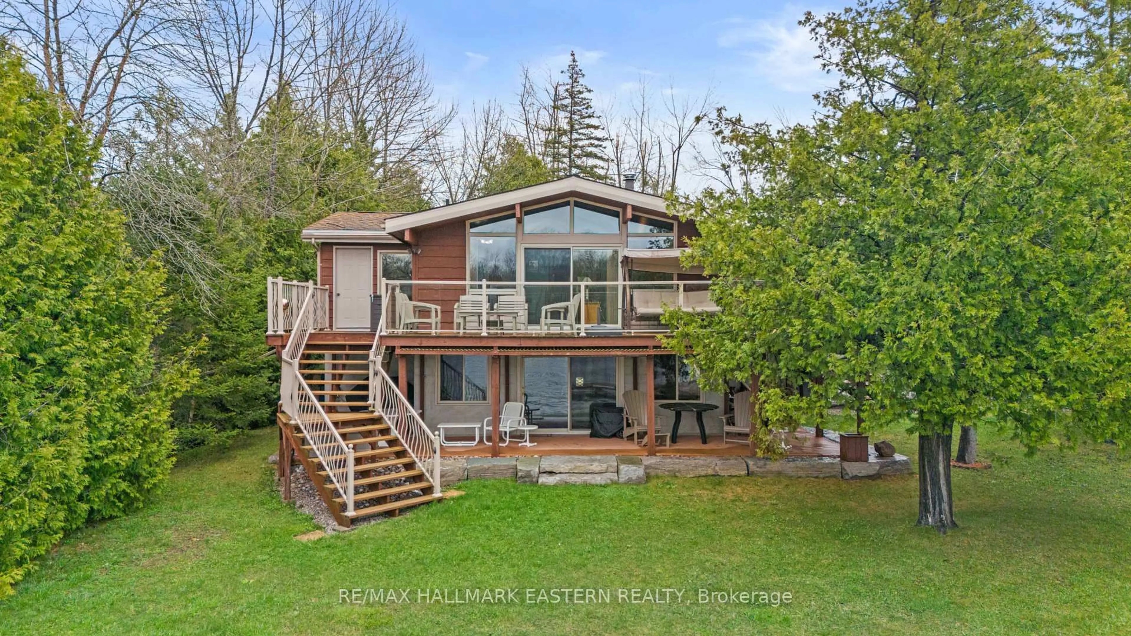 A pic from outside/outdoor area/front of a property/back of a property/a pic from drone, water/lake/river/ocean view for 118 Fire Route 71 N/A, Galway-Cavendish and Harvey Ontario K0L 1J0