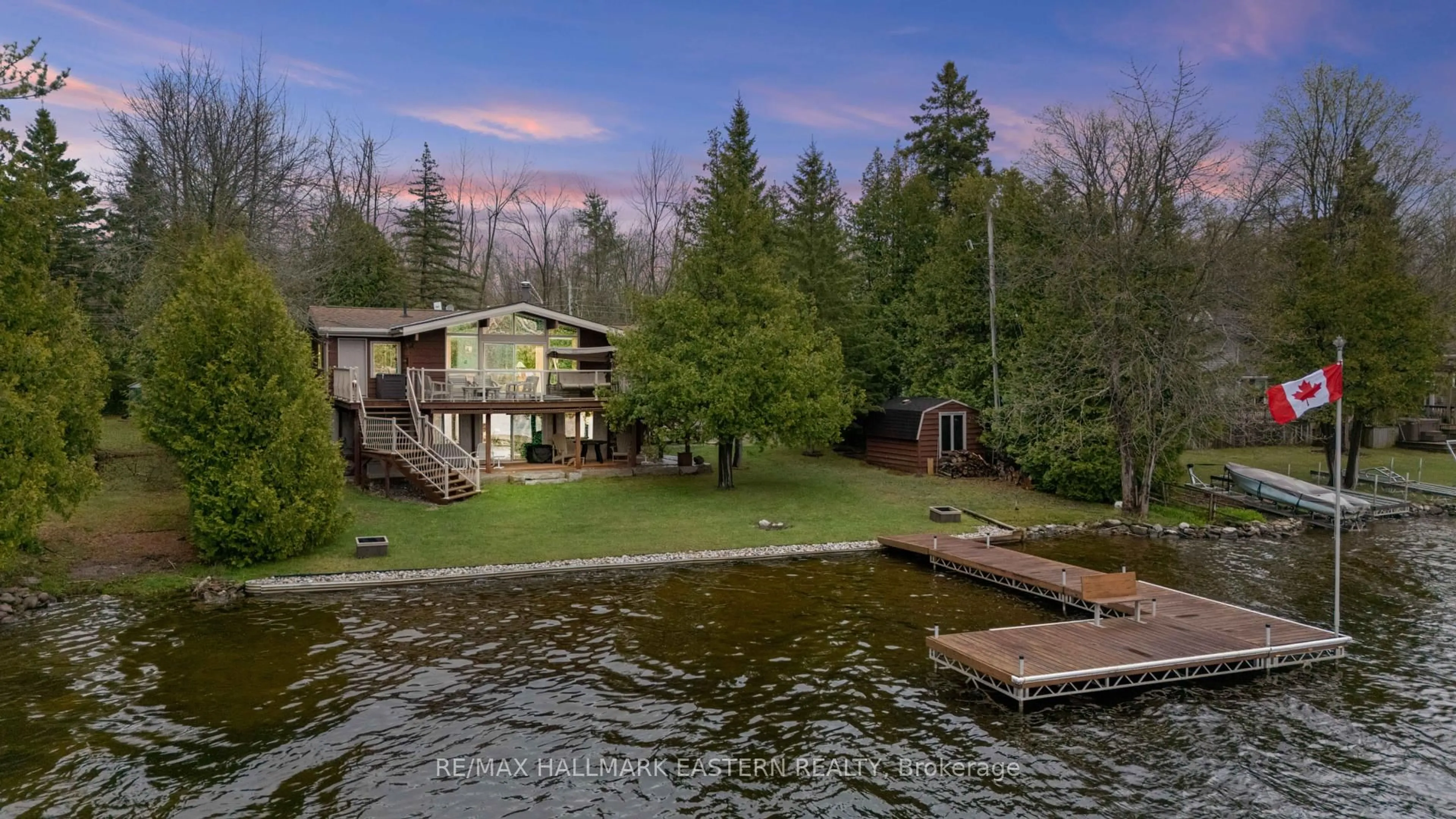 A pic from outside/outdoor area/front of a property/back of a property/a pic from drone, water/lake/river/ocean view for 118 Fire Route 71 N/A, Galway-Cavendish and Harvey Ontario K0L 1J0