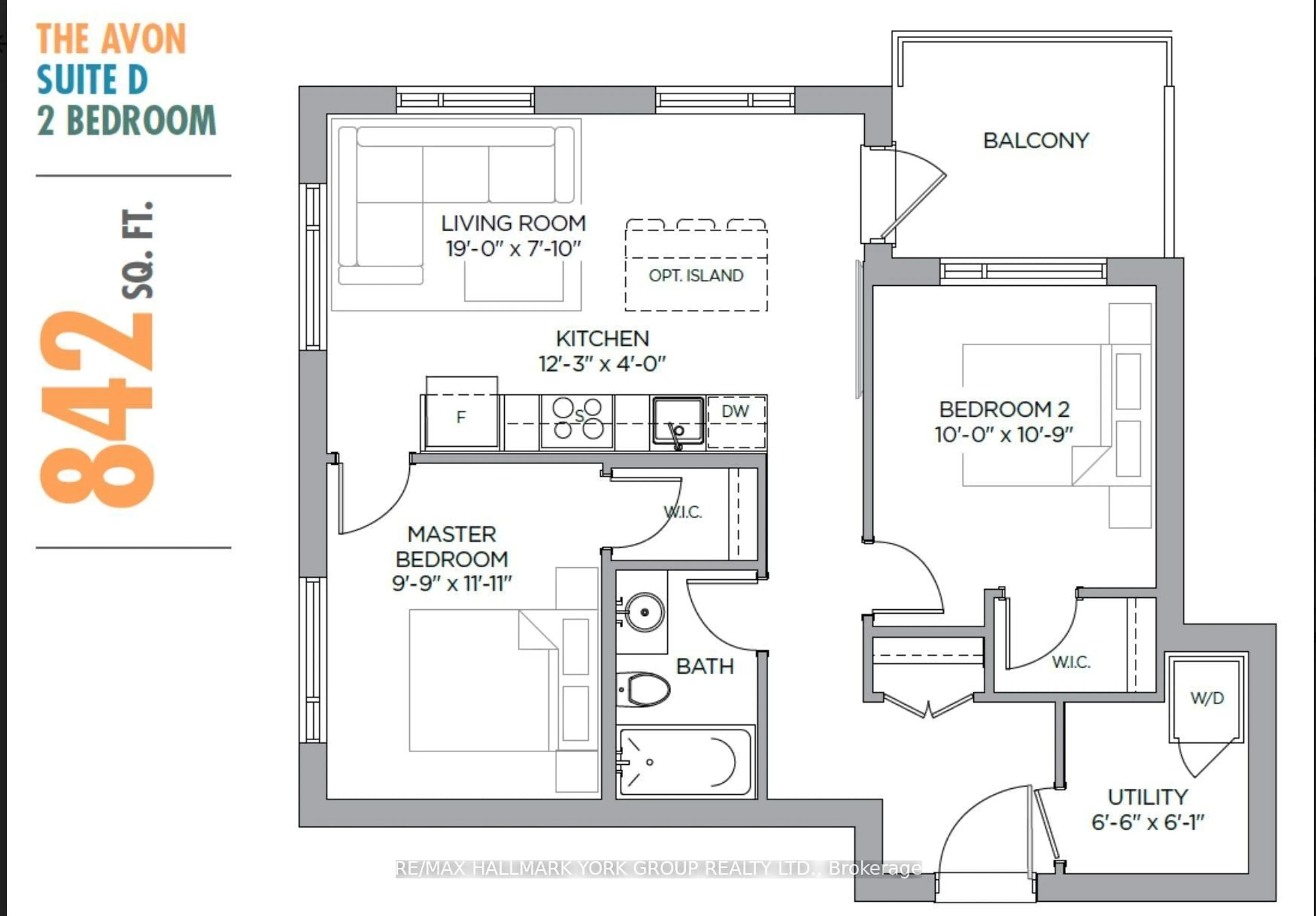 Floor plan for 107 ROGERS St #501, Waterloo Ontario N2J 0G3