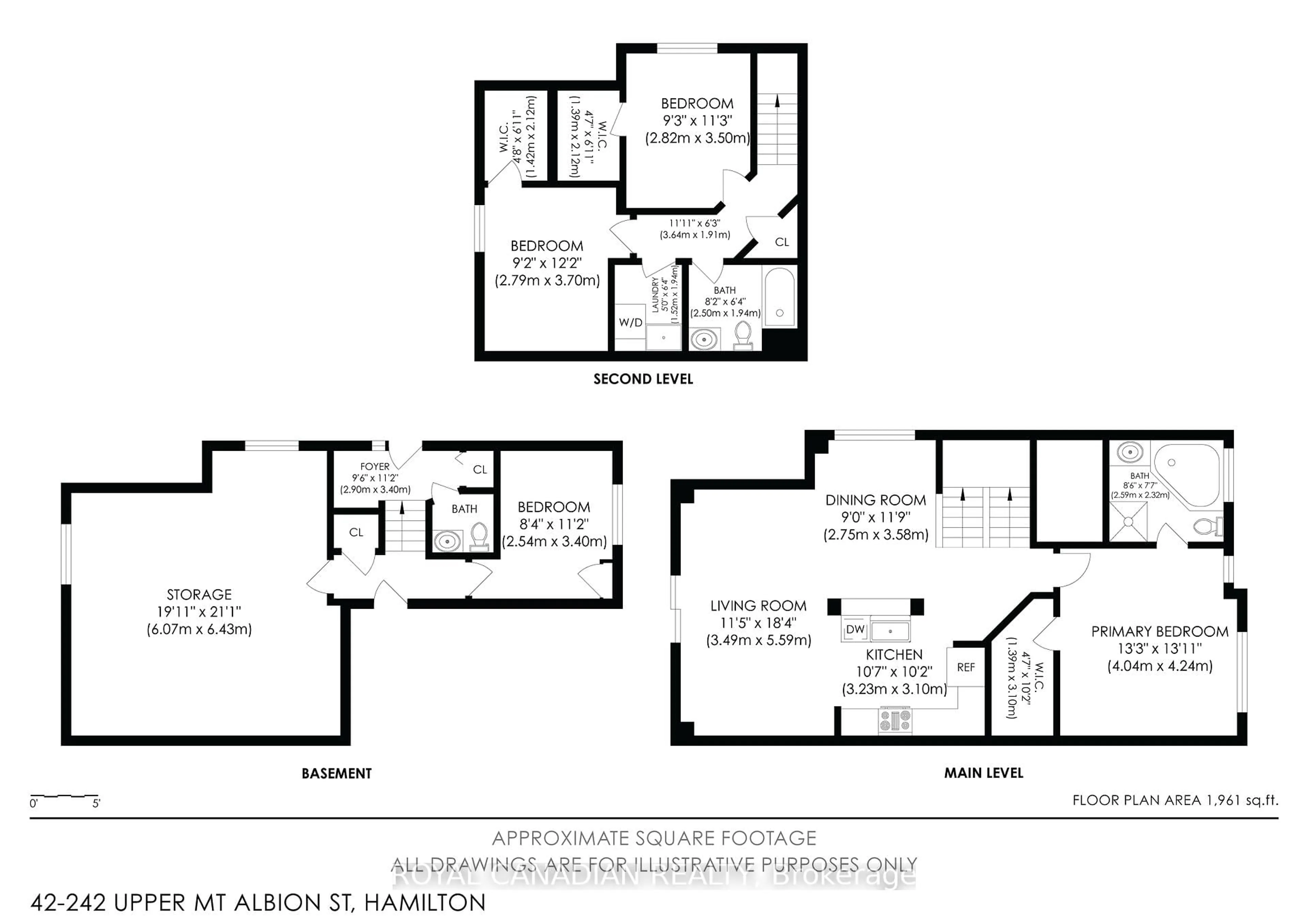 Floor plan for 242 Upper Mount Albion Rd #42, Hamilton Ontario L8J 0B1