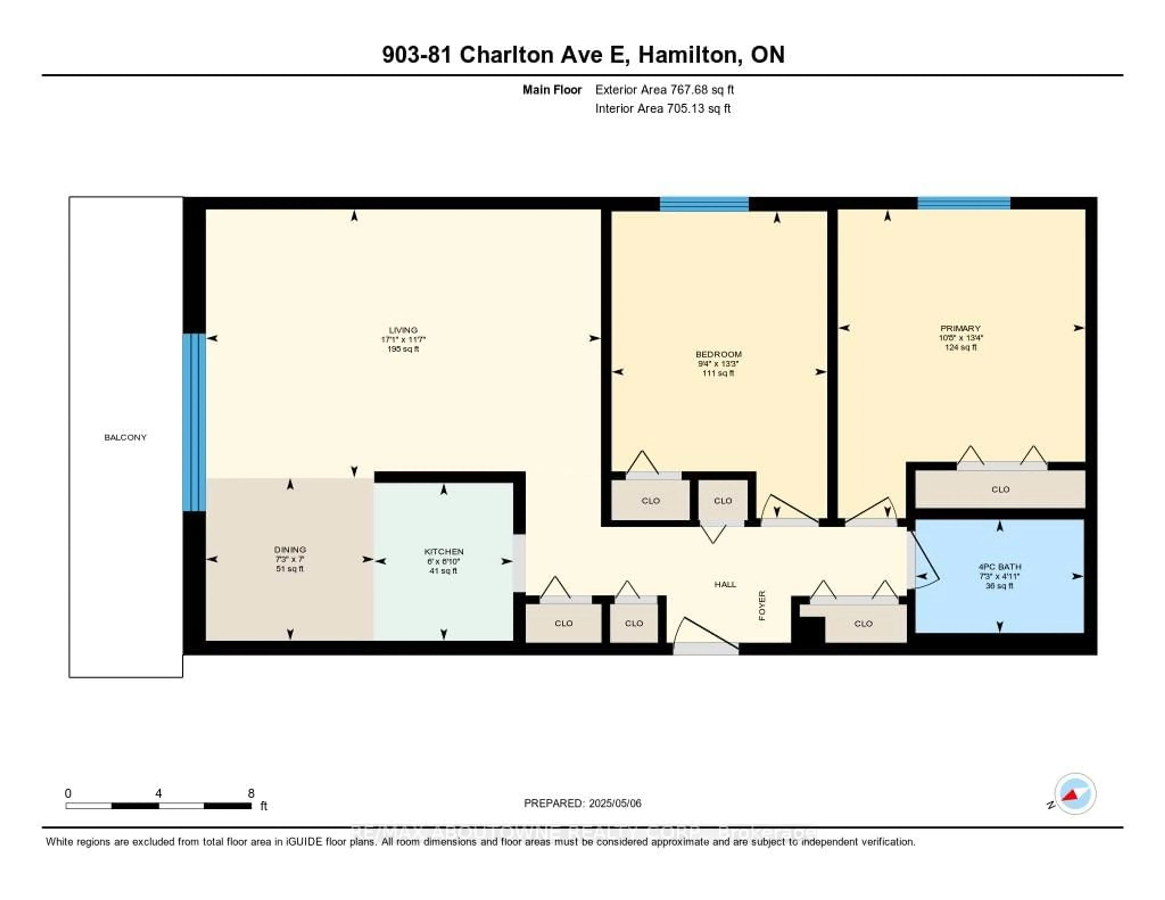 Floor plan for 81 Charlton Ave #903, Hamilton Ontario L8N 1Y7