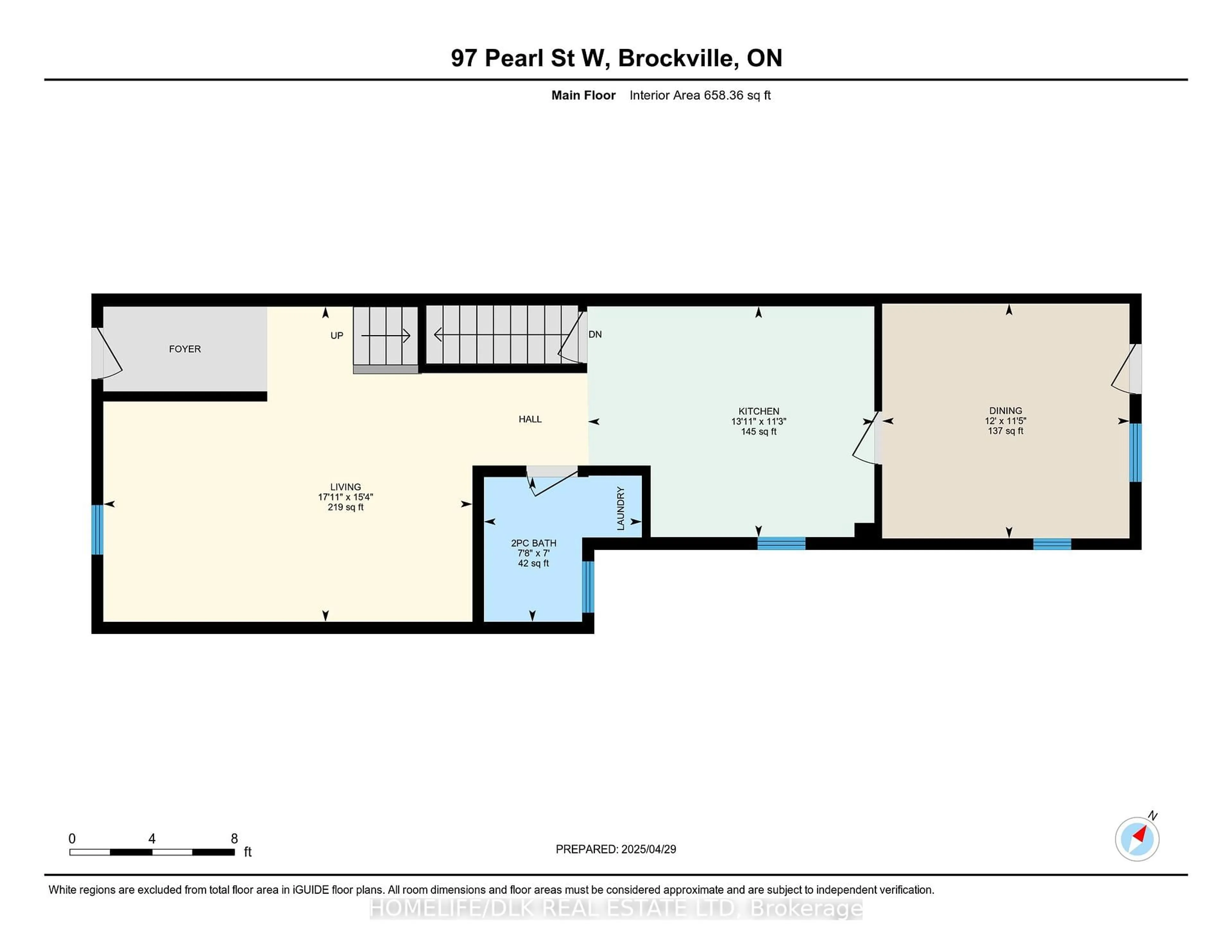 Floor plan for 97 Pearl St, Brockville Ontario K6V 4C3