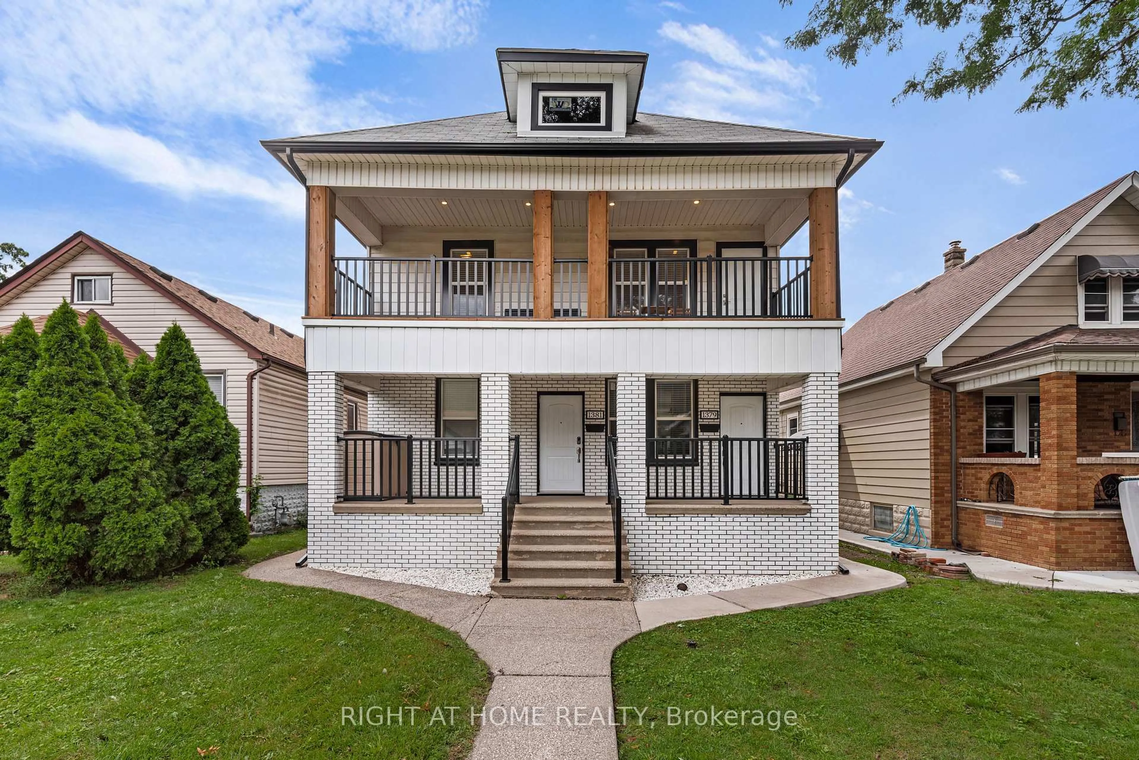 Home with vinyl exterior material, street for 1379-1381 Pierre Ave, Windsor Ontario N8X 4P2