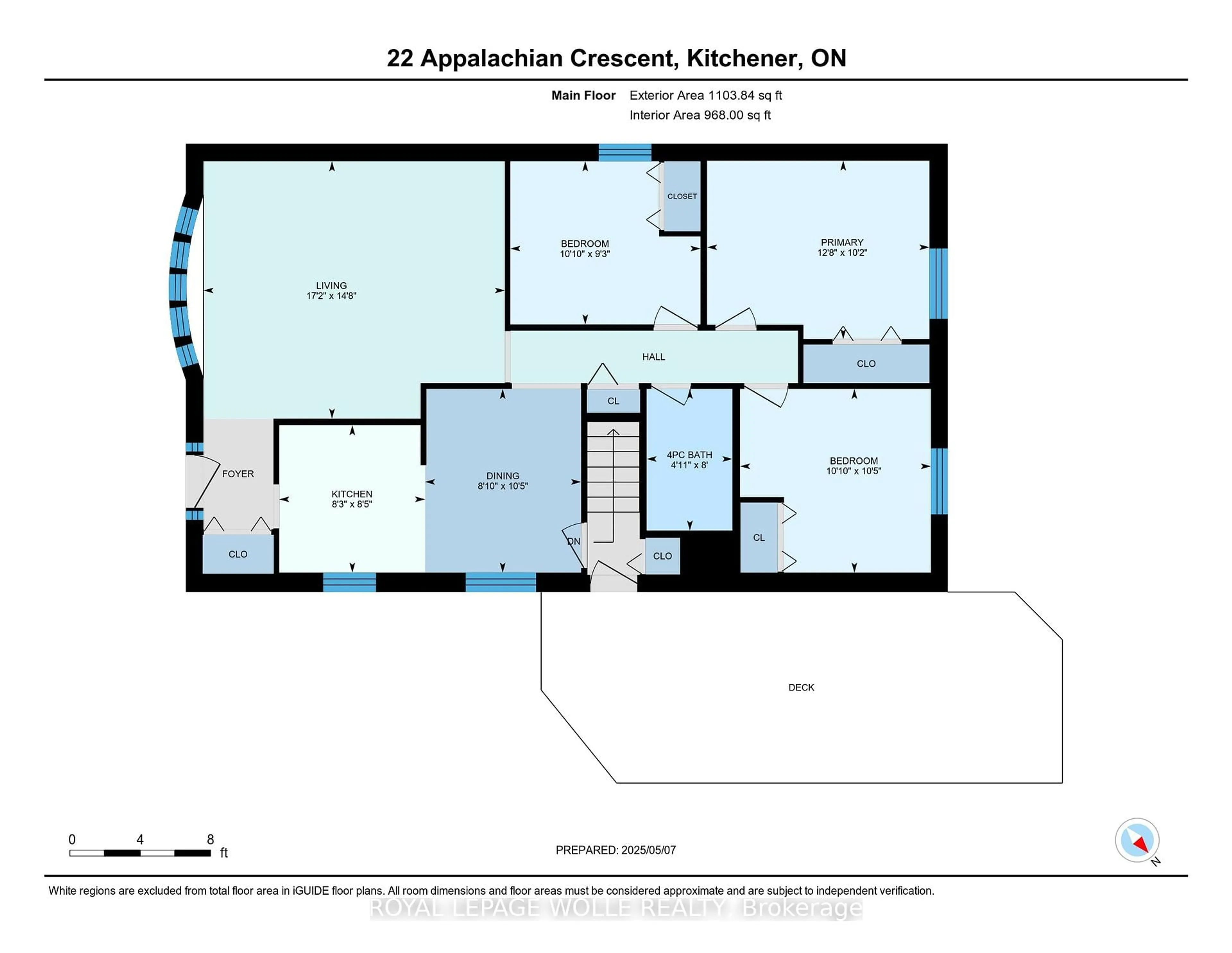 Floor plan for 22 Appalachian Cres, Kitchener Ontario N2E 1A4