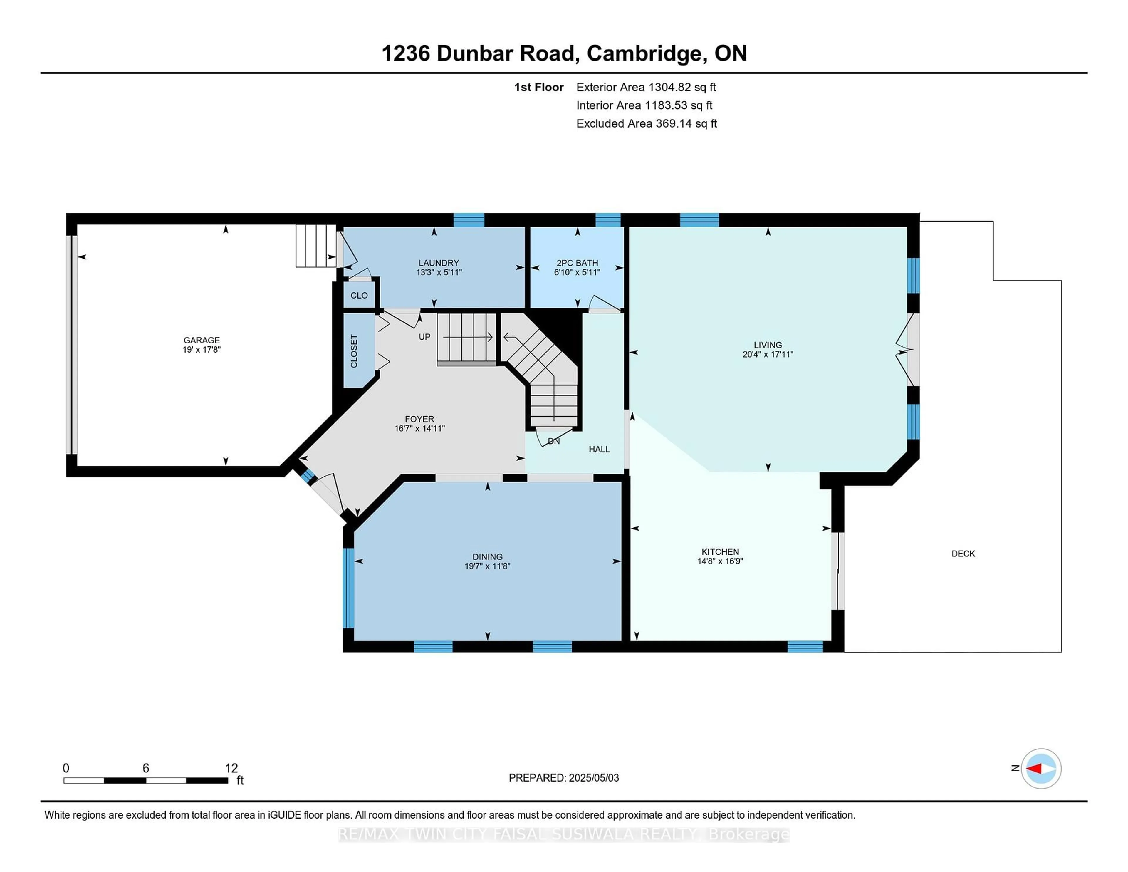 Floor plan for 1236 Dunbar Rd, Cambridge Ontario N3H 4W6