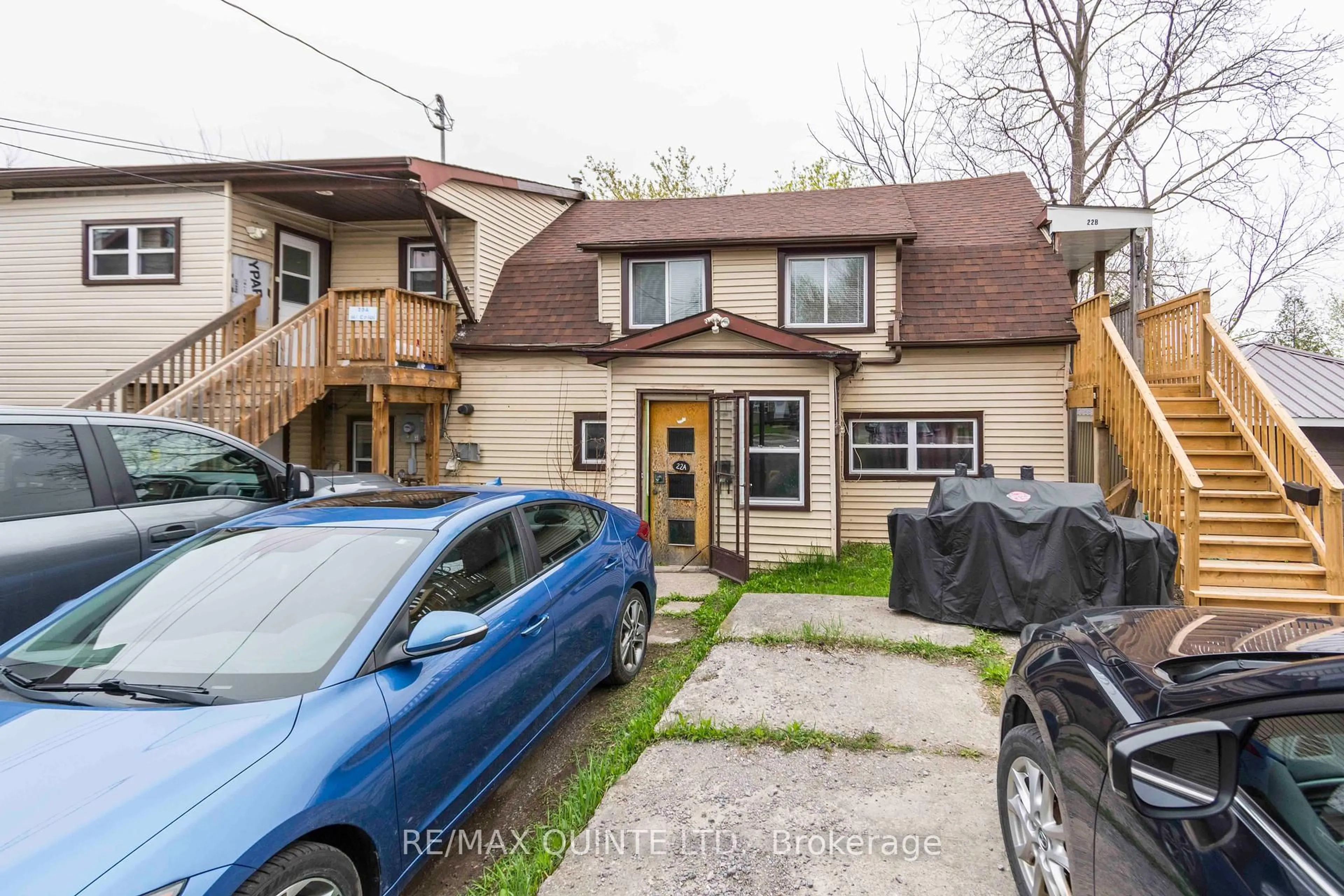 A pic from outside/outdoor area/front of a property/back of a property/a pic from drone, street for 22 MCCANN St, Quinte West Ontario K8V 1W1