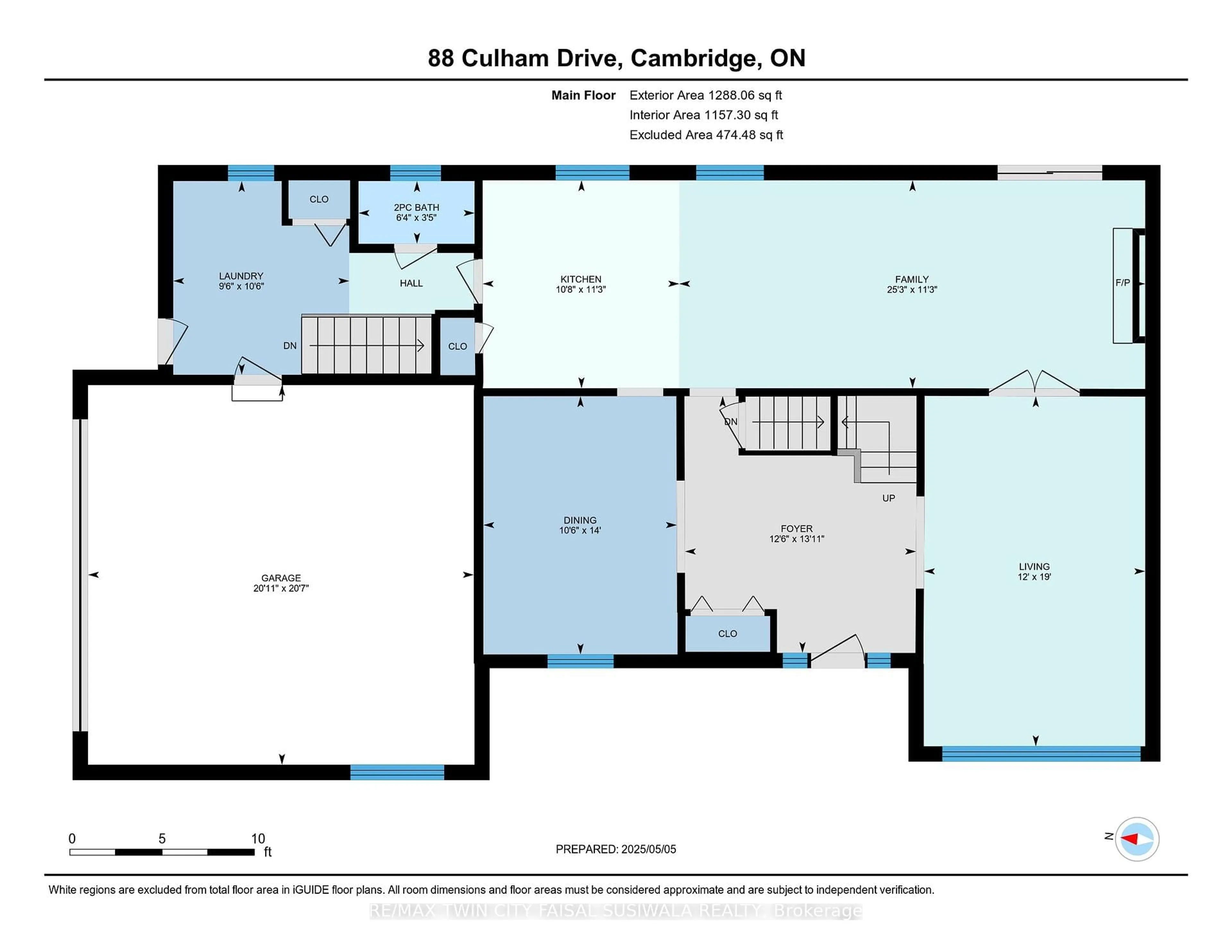 Floor plan for 88 Culham Dr, Cambridge Ontario N1S 2G8