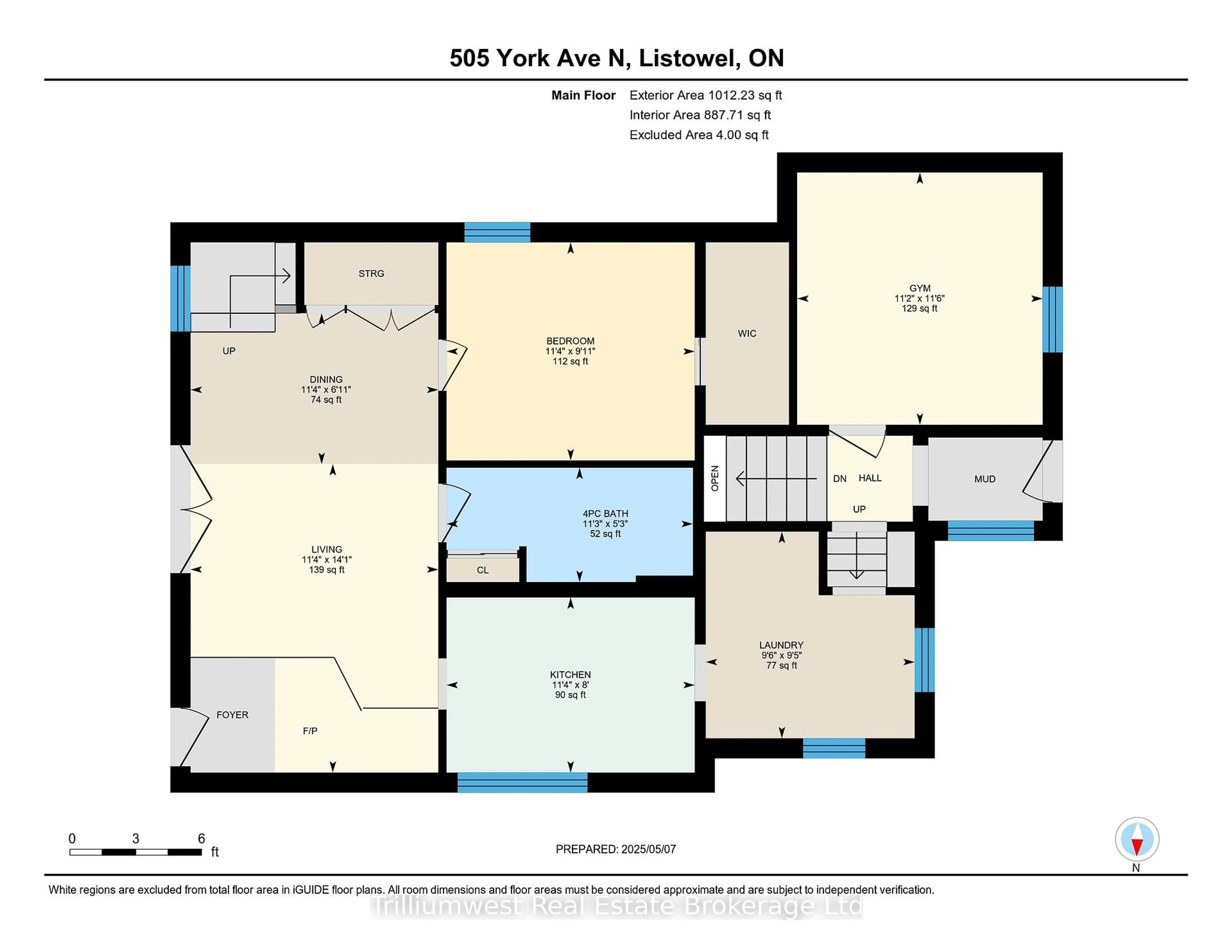 Floor plan for 505 York Ave, North Perth Ontario N4W 2X8