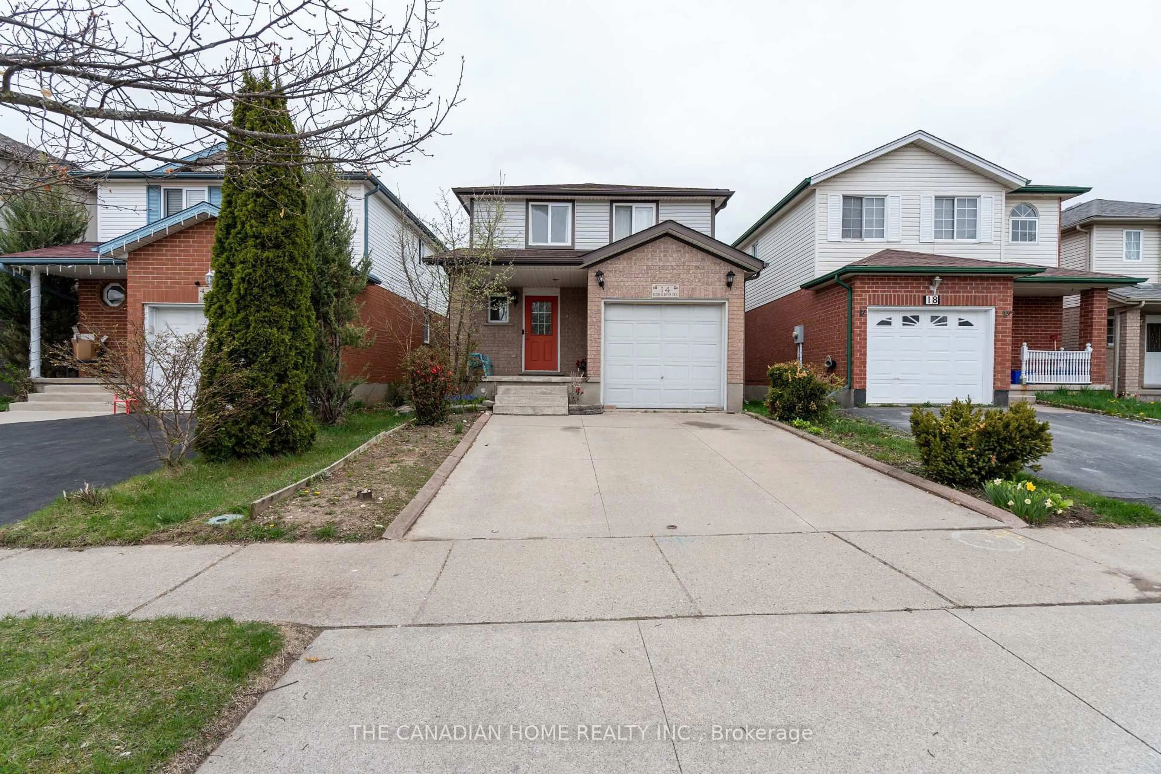 A pic from outside/outdoor area/front of a property/back of a property/a pic from drone, street for 14 Bush Clover Cres, Kitchener Ontario N2E 2P9