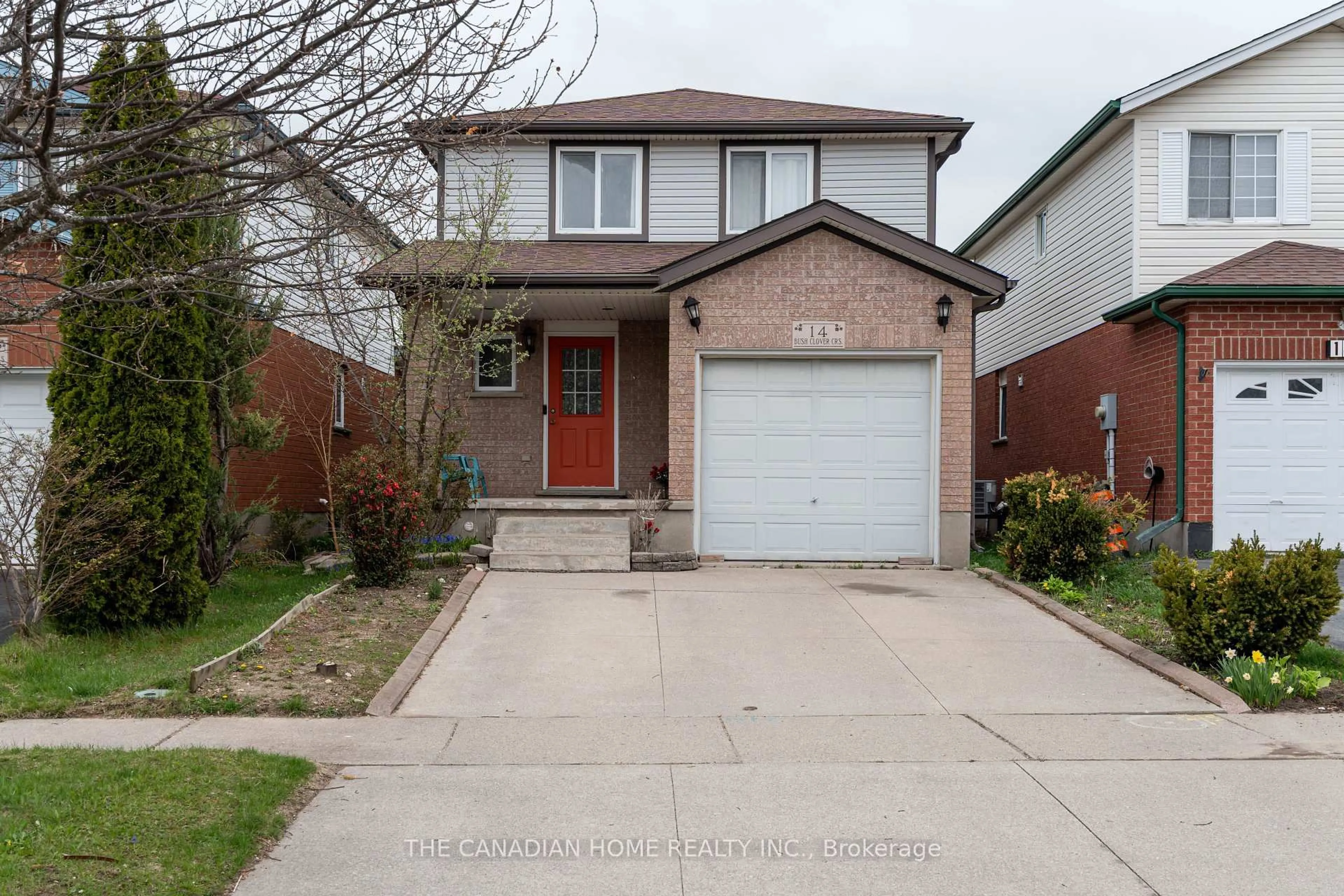 Home with brick exterior material, street for 14 Bush Clover Cres, Kitchener Ontario N2E 2P9