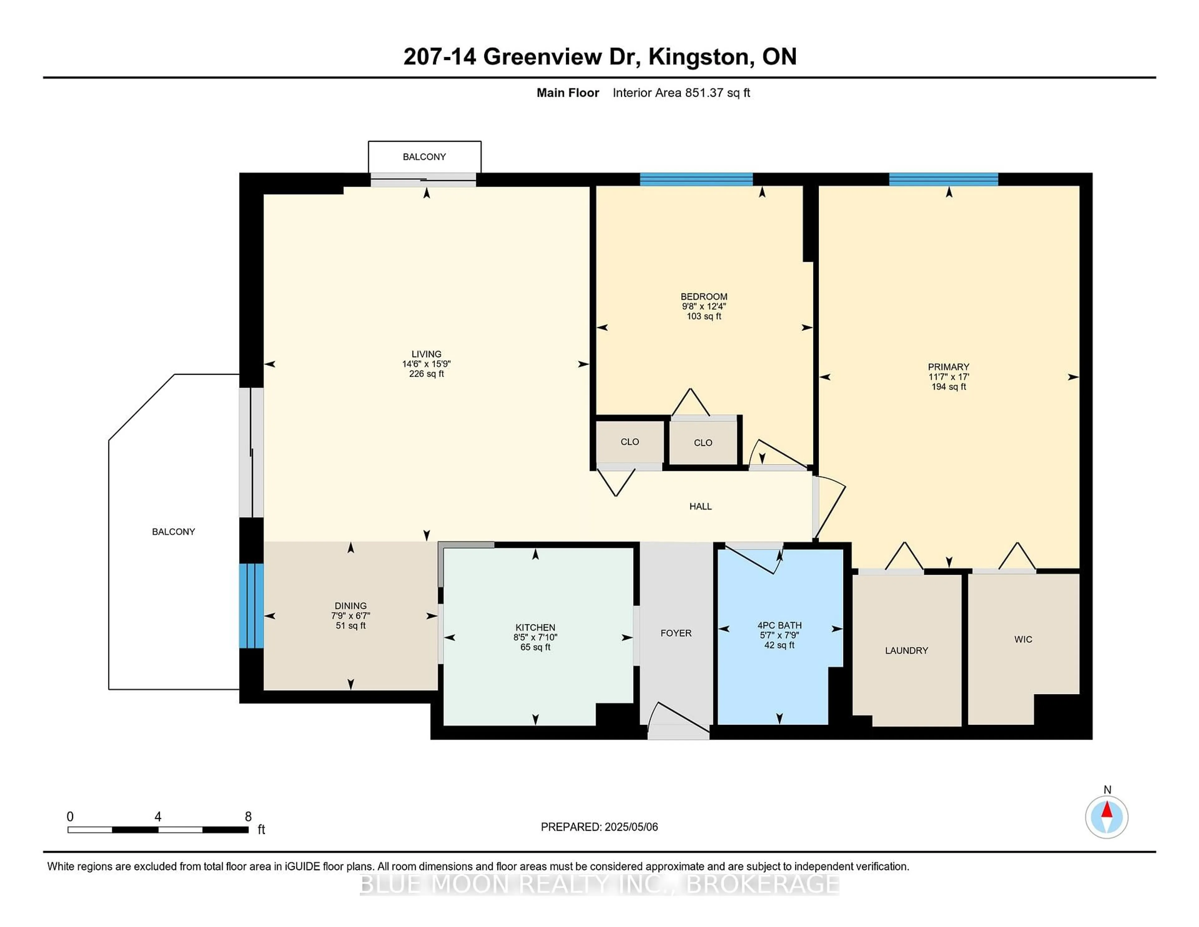 Floor plan for 14 Greenview Dr #207, Kingston Ontario K7M 7T5
