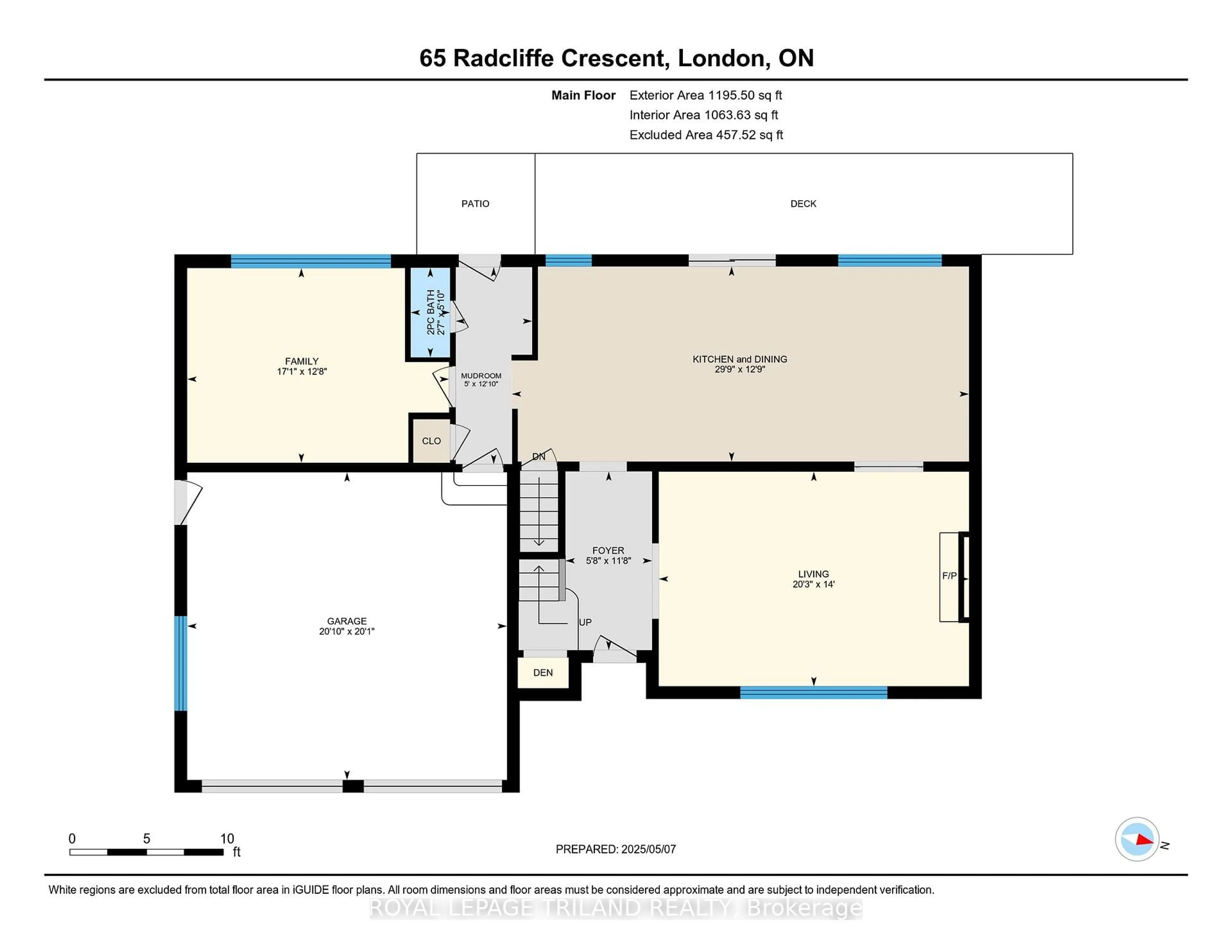 Floor plan for 65 Radcliffe Cres, London North Ontario N6H 3X3