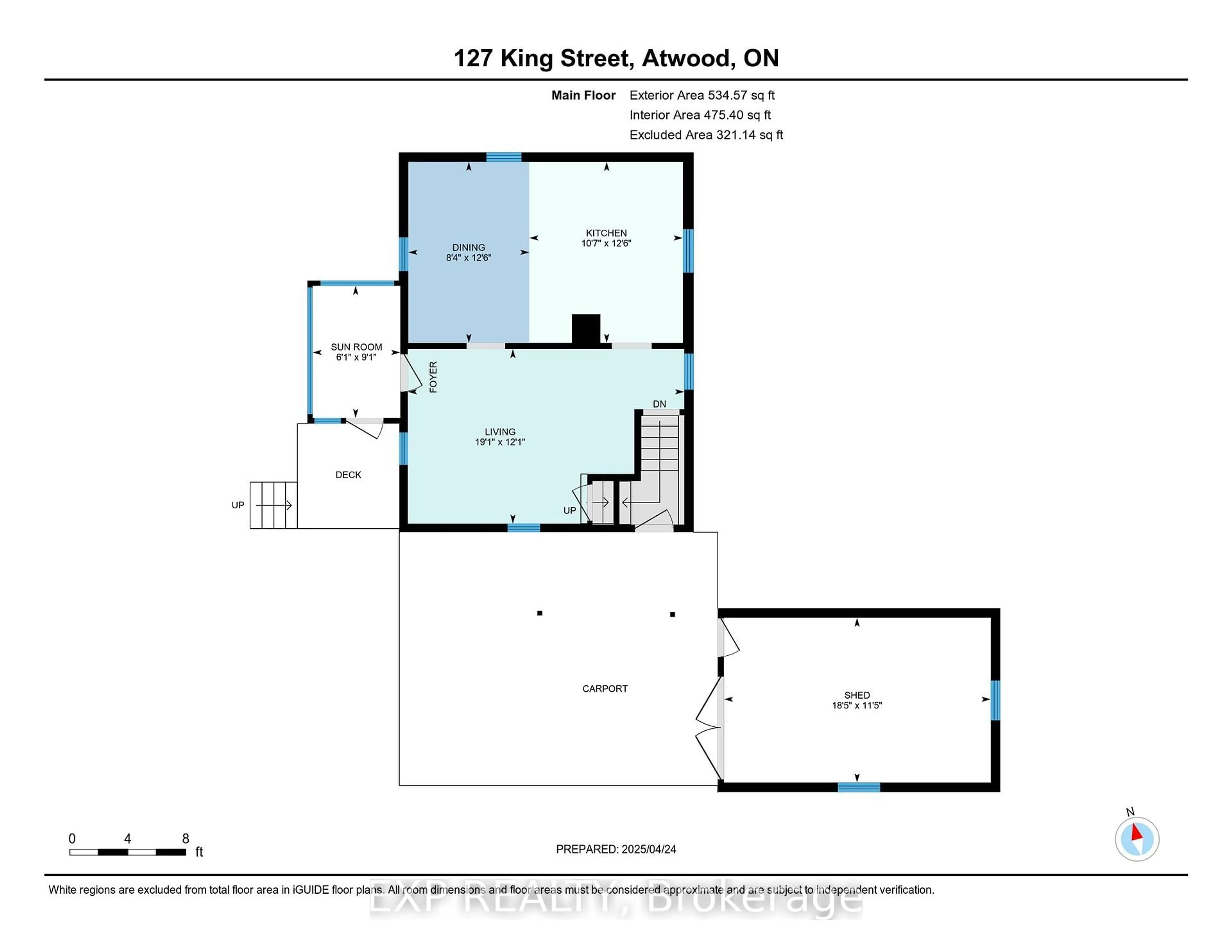 Floor plan for 127 King St, North Perth Ontario N0G 1B0
