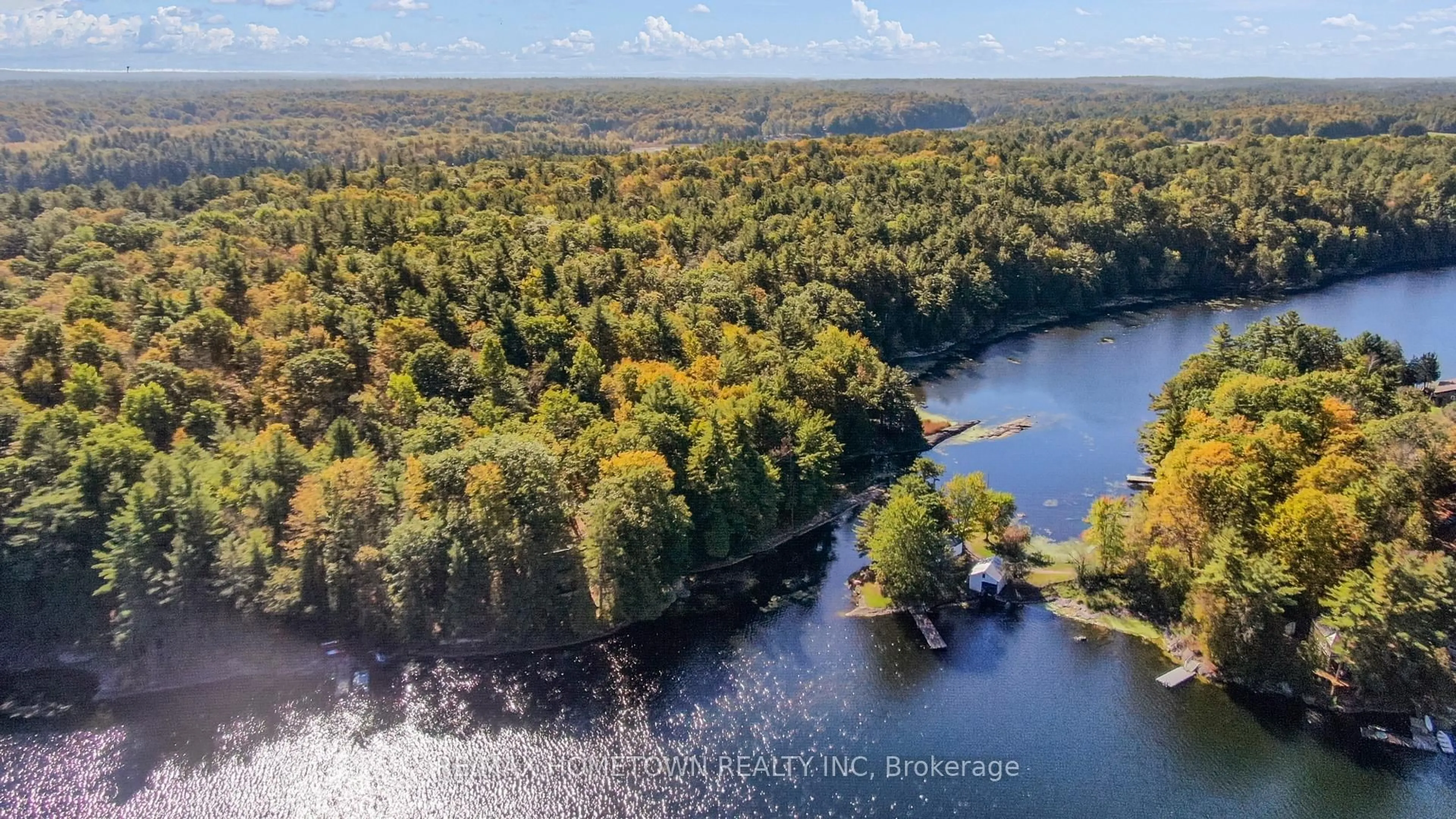 A pic from outside/outdoor area/front of a property/back of a property/a pic from drone, water/lake/river/ocean view for 961 Narrows Lane, Leeds and the Thousand Islands Ontario K0E 1N0
