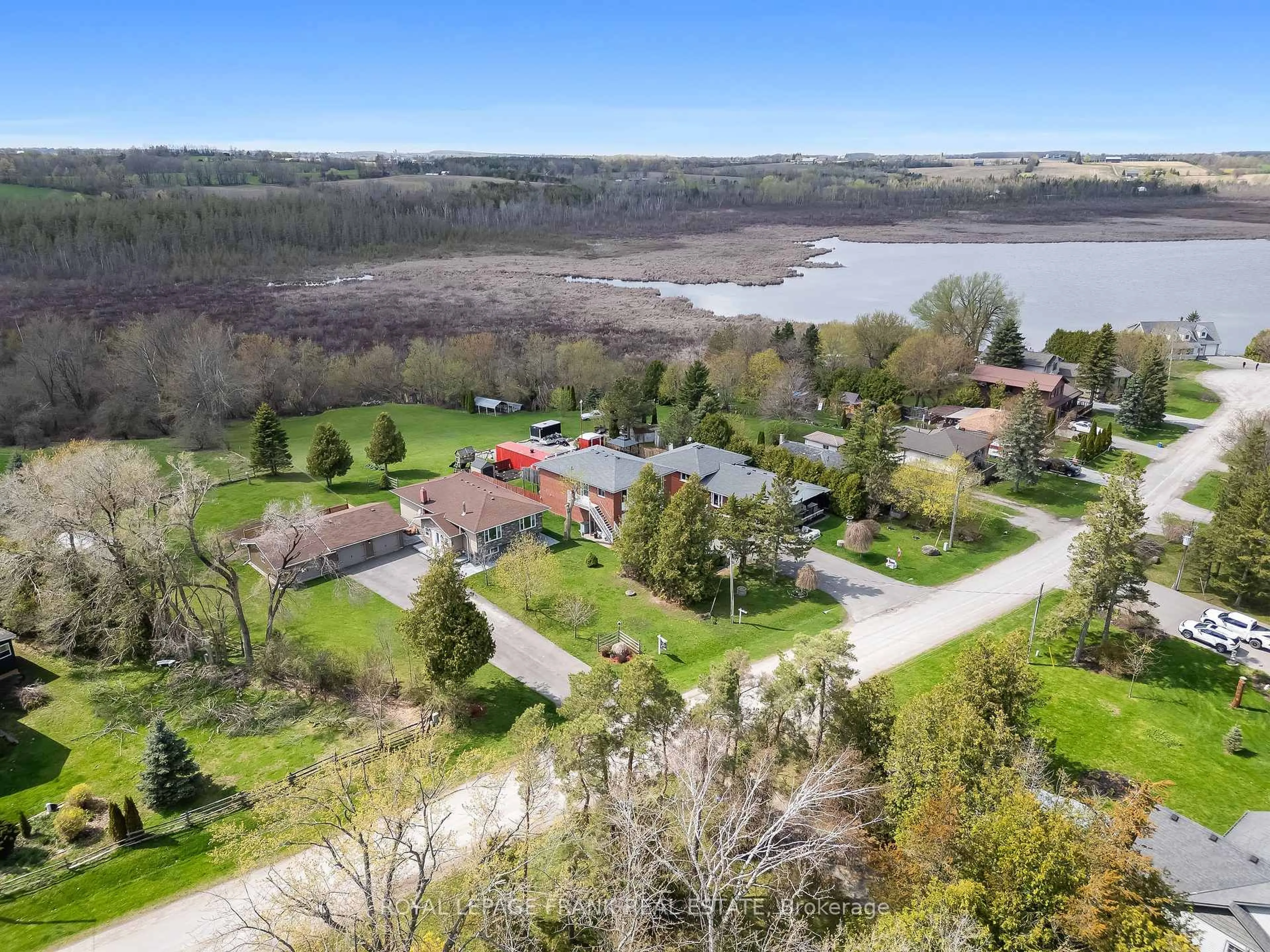 A pic from outside/outdoor area/front of a property/back of a property/a pic from drone, water/lake/river/ocean view for 30 Druan Dr, Kawartha Lakes Ontario L9L 1B6