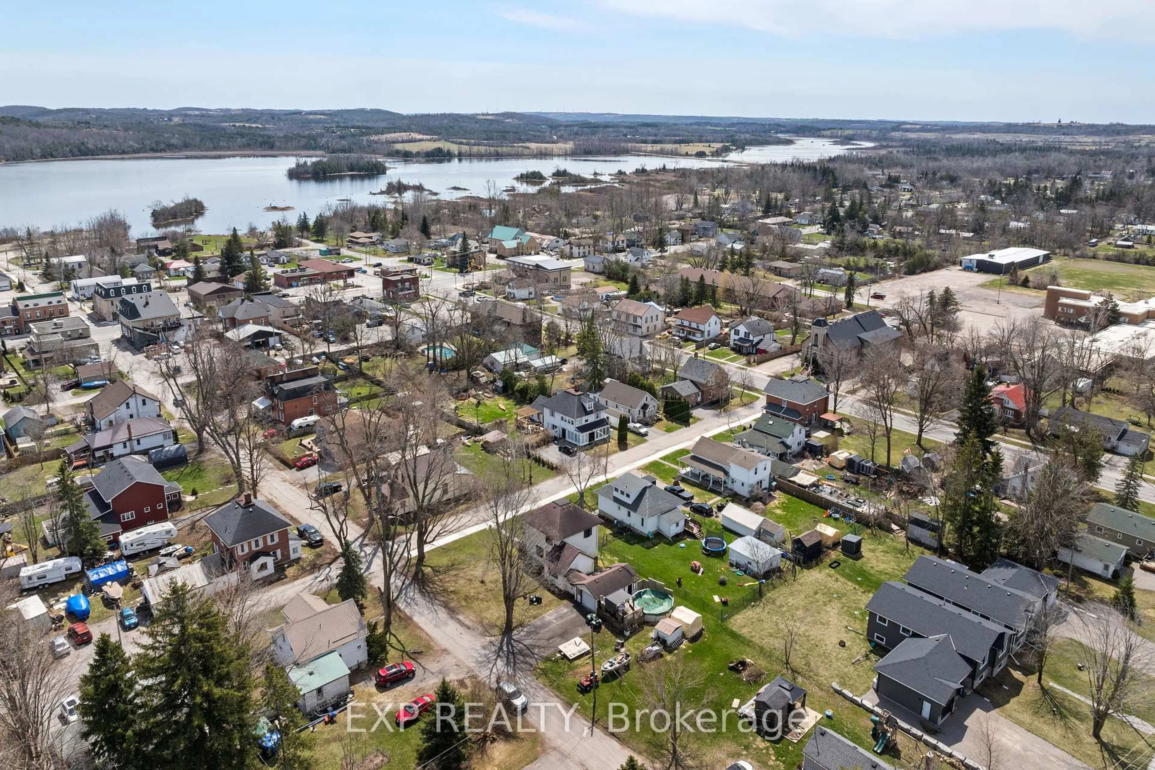 A pic from outside/outdoor area/front of a property/back of a property/a pic from drone, water/lake/river/ocean view for 9 Victoria St, Kawartha Lakes Ontario K0L 2W0