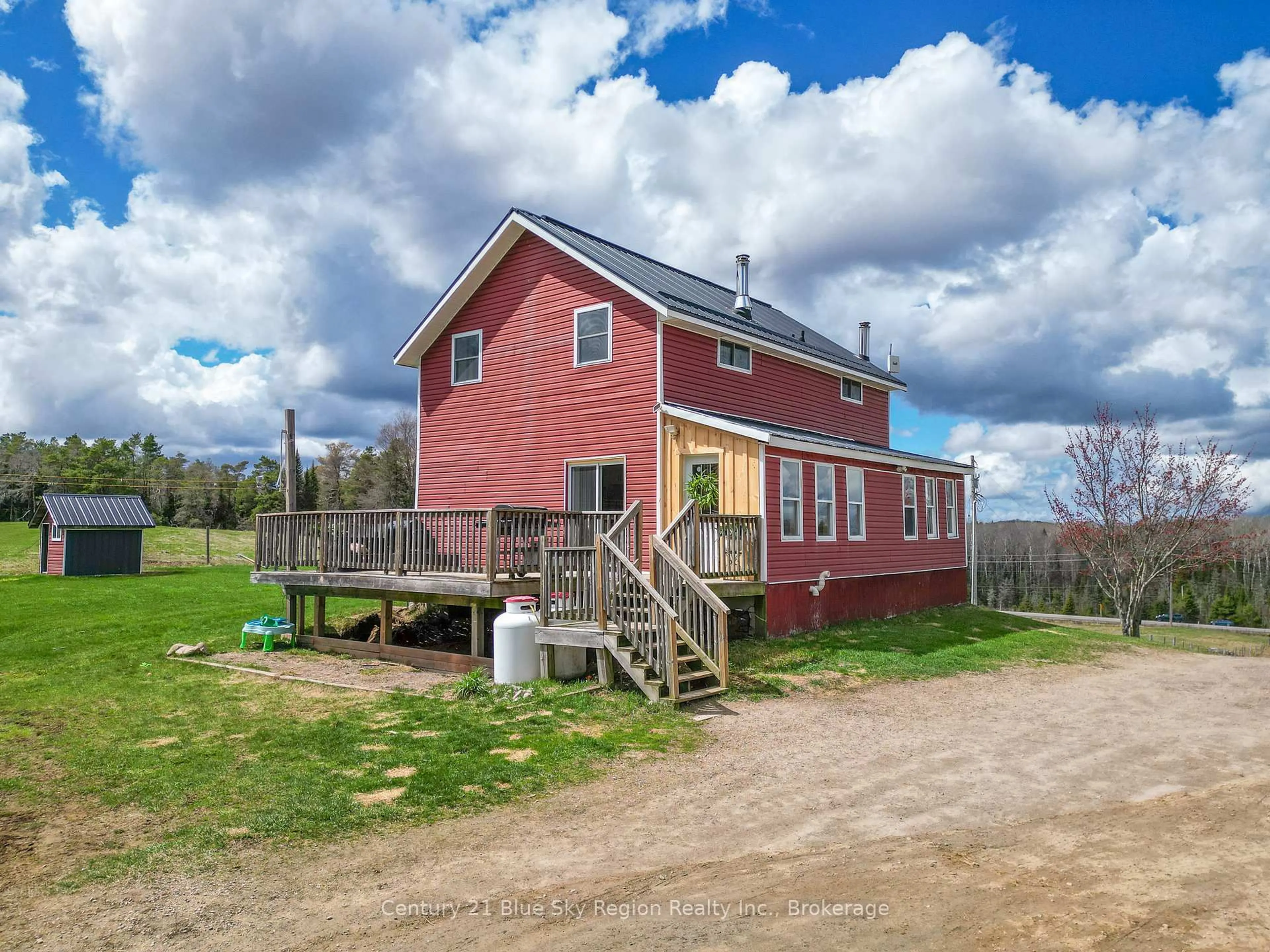 A pic from outside/outdoor area/front of a property/back of a property/a pic from drone, building for 1455 Highway 522 N/A, Nipissing Ontario P0H 2L0
