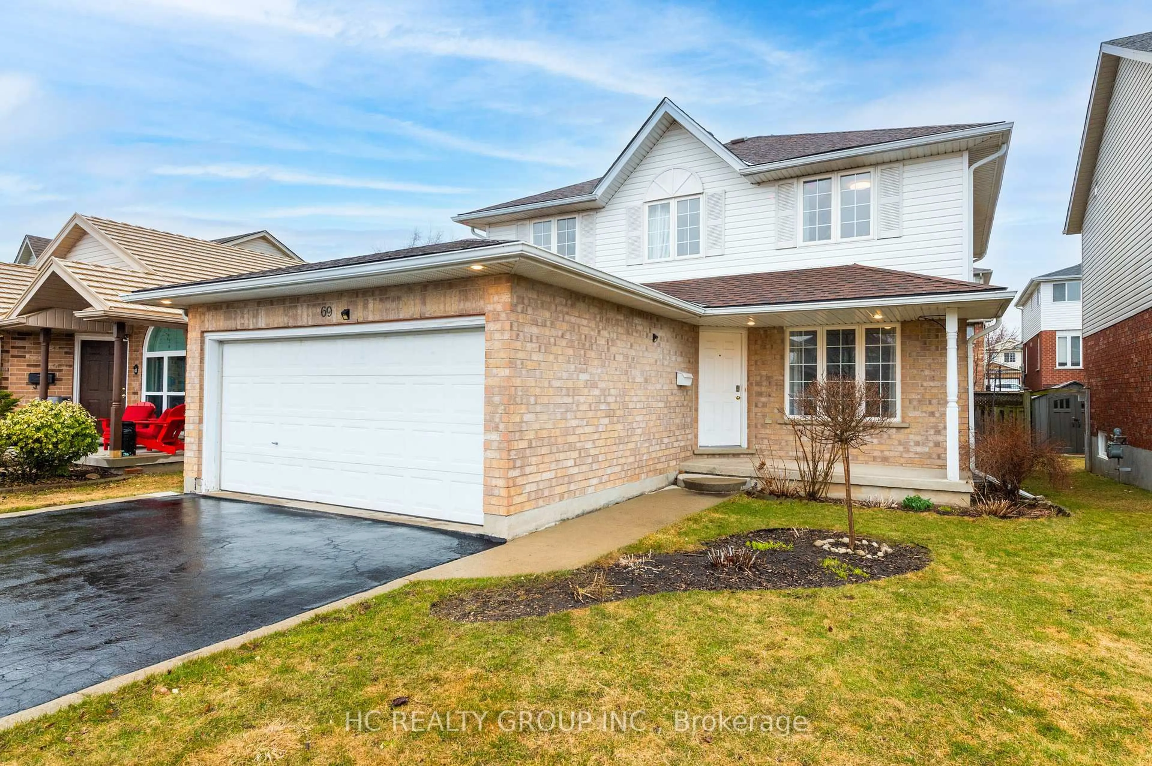 Home with brick exterior material, street for 69 Gibbs Cres, Guelph Ontario N1G 5B8