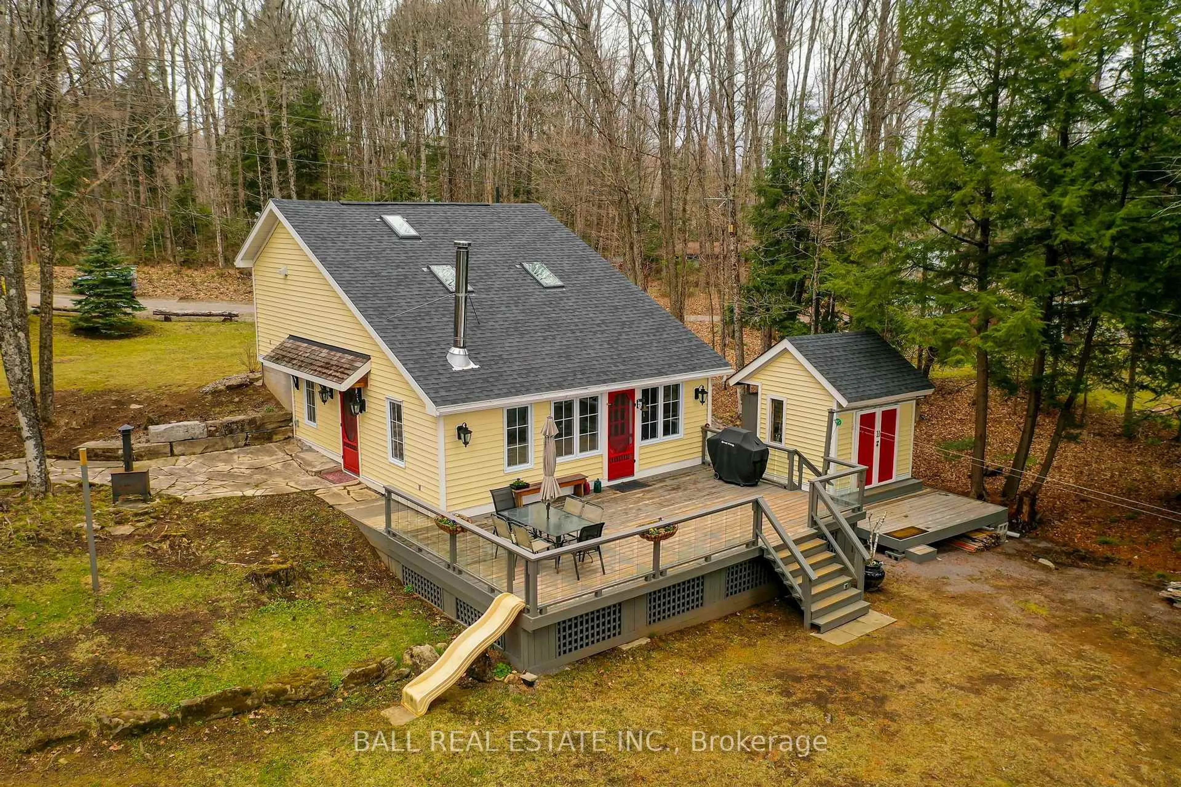 A pic from outside/outdoor area/front of a property/back of a property/a pic from drone, water/lake/river/ocean view for 2 Fire Route 294C N/A, Trent Lakes Ontario K0M 1R0