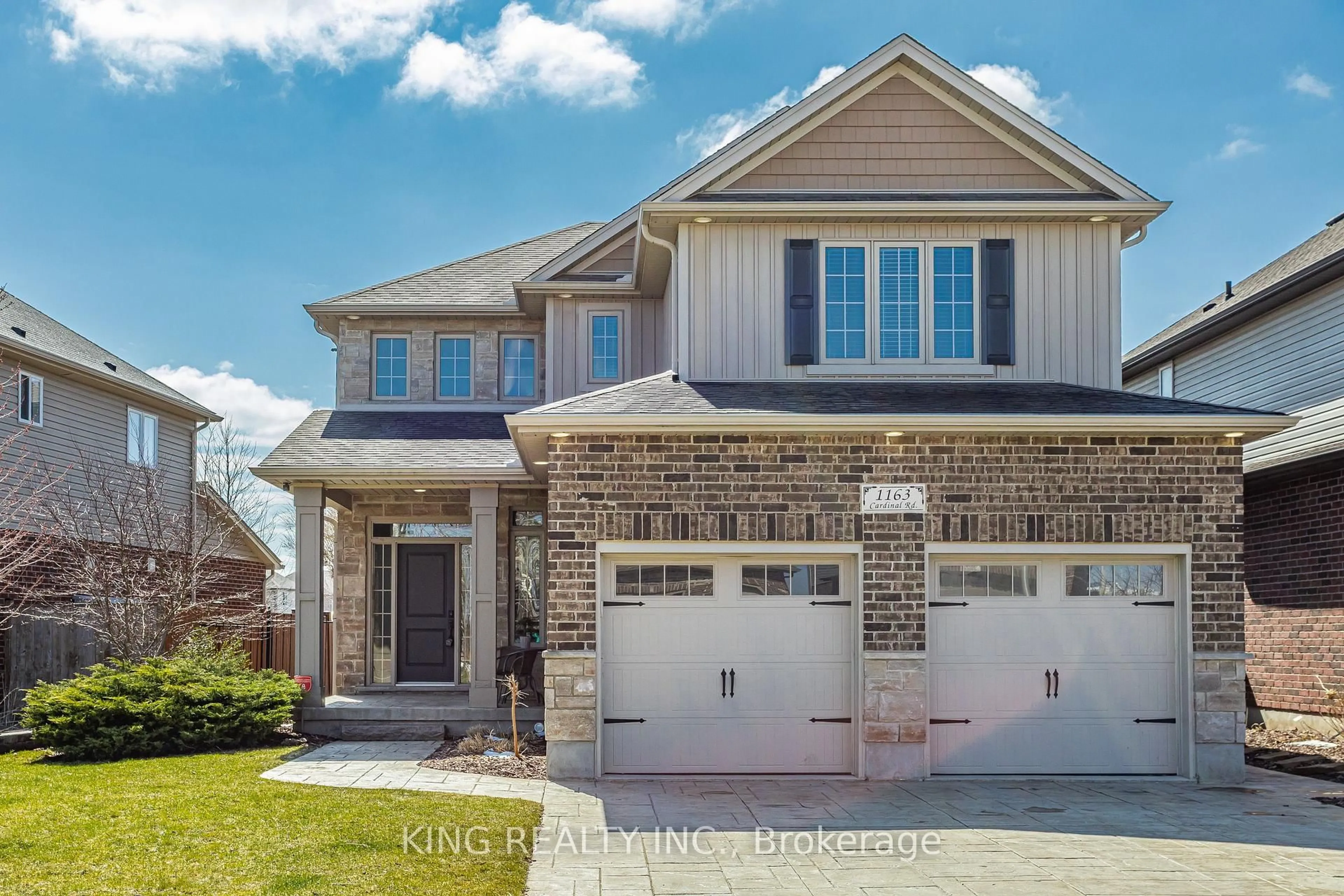 Home with brick exterior material, street for 1163 Cardinal Rd, London South Ontario N6M 0C3