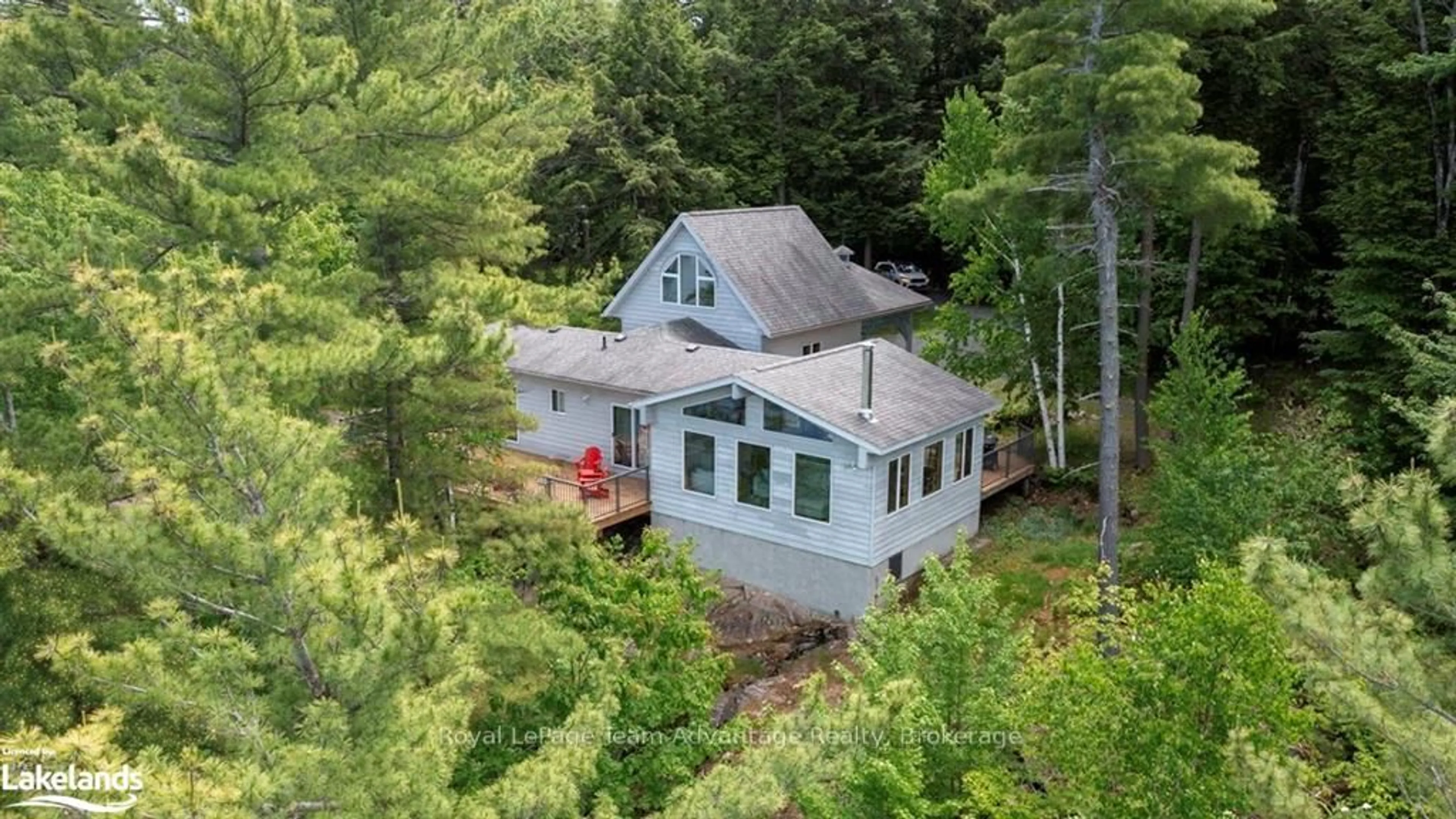 A pic from outside/outdoor area/front of a property/back of a property/a pic from drone, unknown for 5 Curran Tr, Carling Ontario P0G 1G0