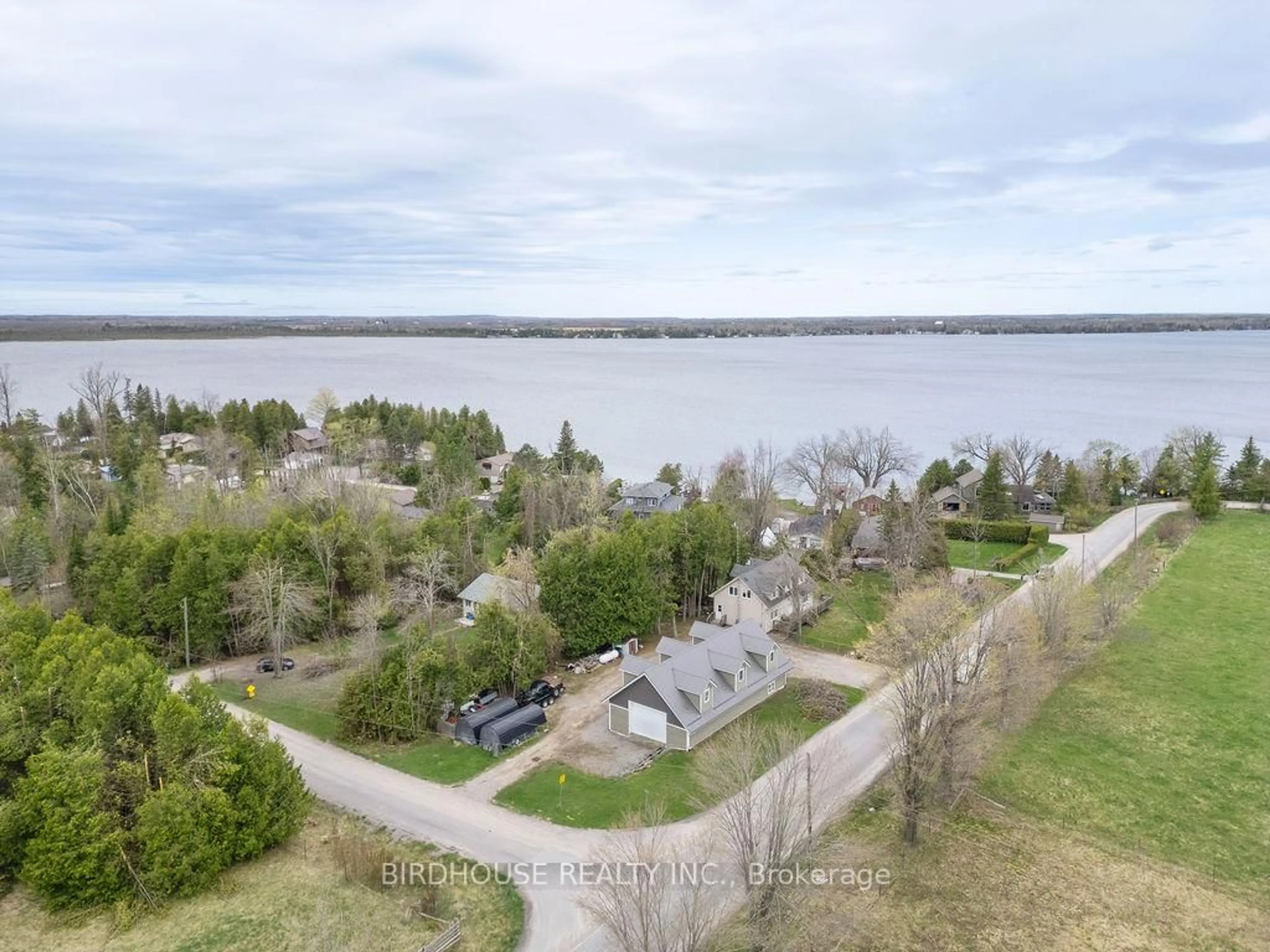 A pic from outside/outdoor area/front of a property/back of a property/a pic from drone, water/lake/river/ocean view for 1393 Killarney Bay Rd, Kawartha Lakes Ontario K0M 1G0