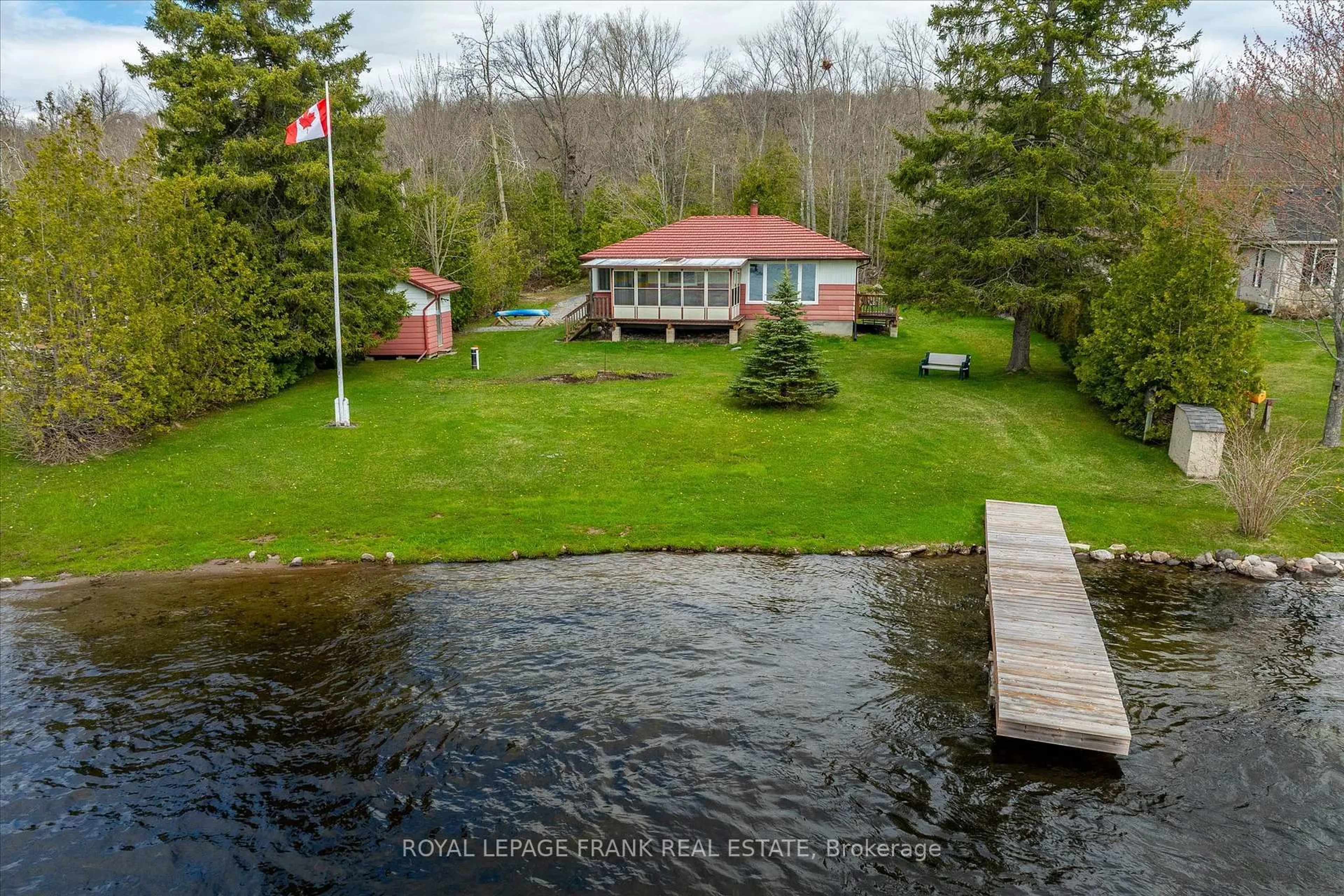A pic from outside/outdoor area/front of a property/back of a property/a pic from drone, water/lake/river/ocean view for 2 Fire Route 13 N/A, Trent Lakes Ontario K0L 2H0