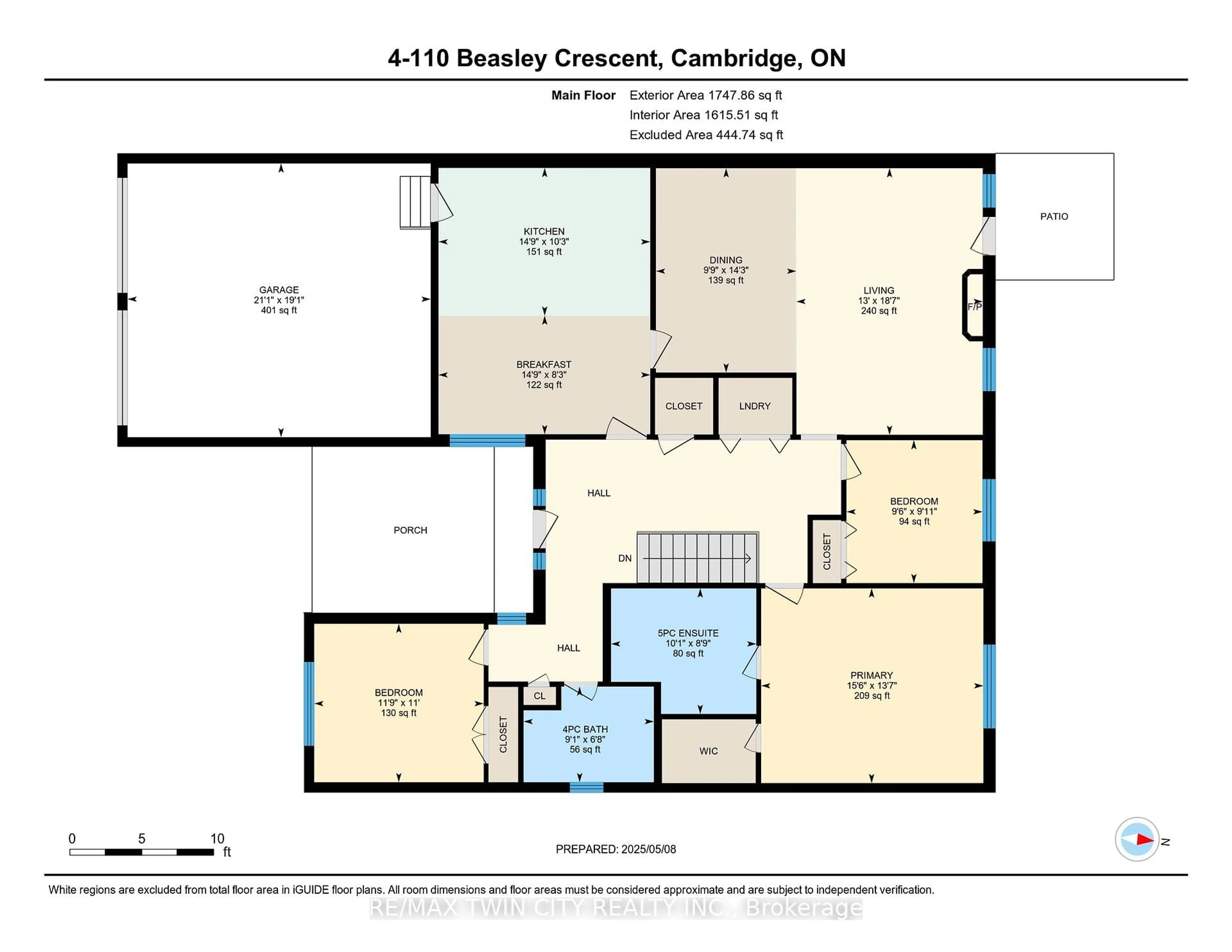 Floor plan for 110 BEASLEY Cres #4, Cambridge Ontario N1T 1S5