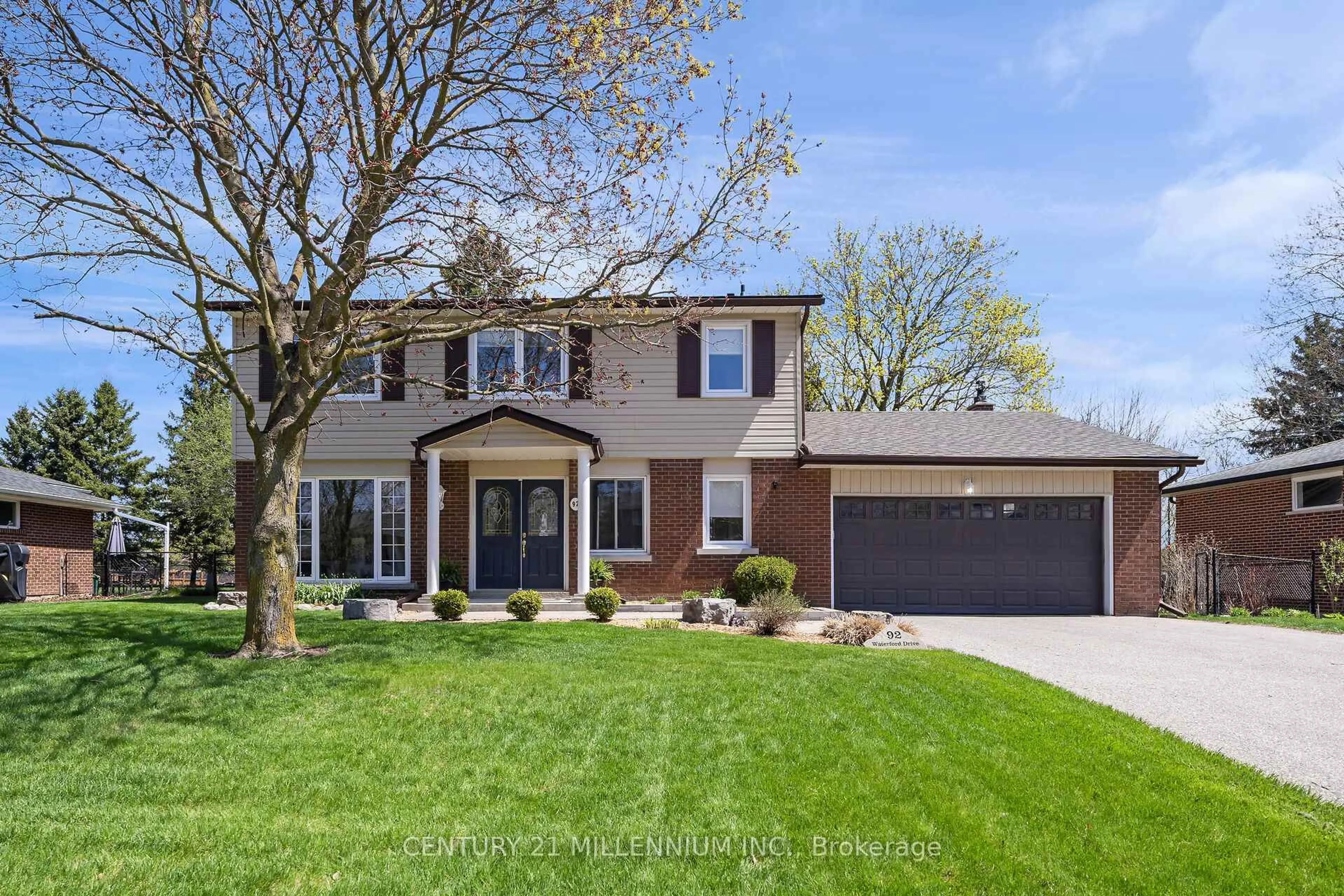 Home with brick exterior material, street for 92 Waterford Dr, Erin Ontario N0B 1T0
