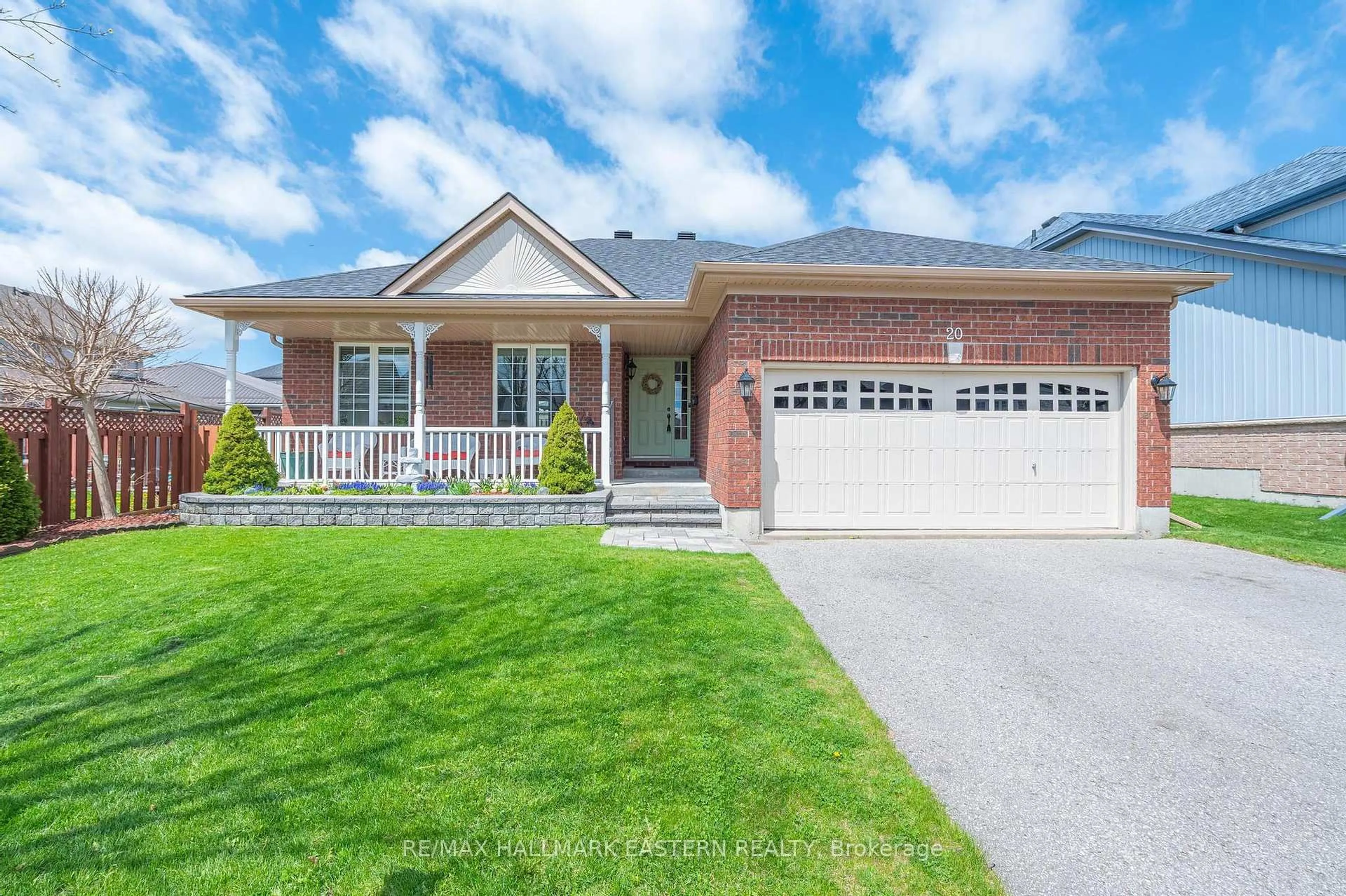 Home with brick exterior material, street for 20 Purple Dusk Dr, Kawartha Lakes Ontario K9V 0B2