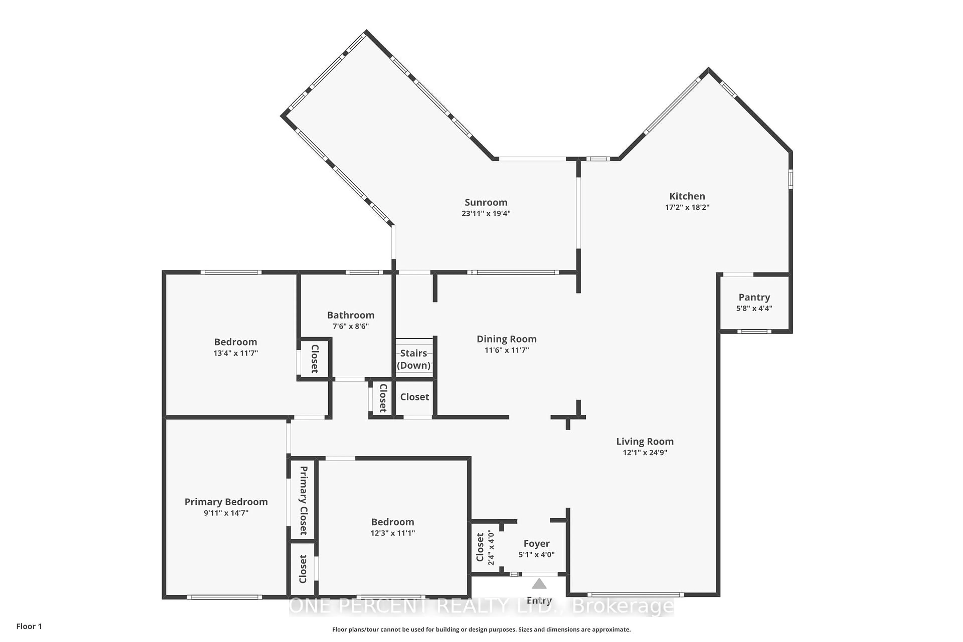 Floor plan for 1284 Joyce Cres, Ottawa Ontario K2C 2M9