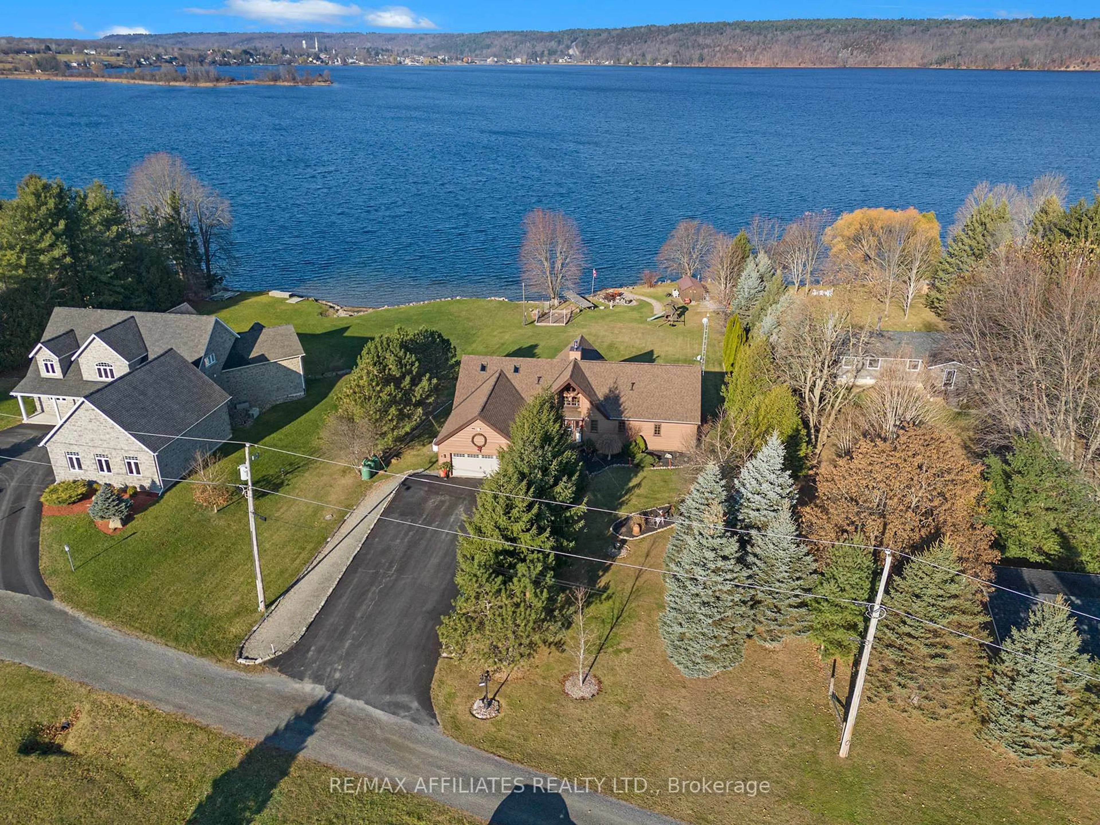 A pic from outside/outdoor area/front of a property/back of a property/a pic from drone, water/lake/river/ocean view for 51 Mountain View Lane, Rideau Lakes Ontario K0G 1X0