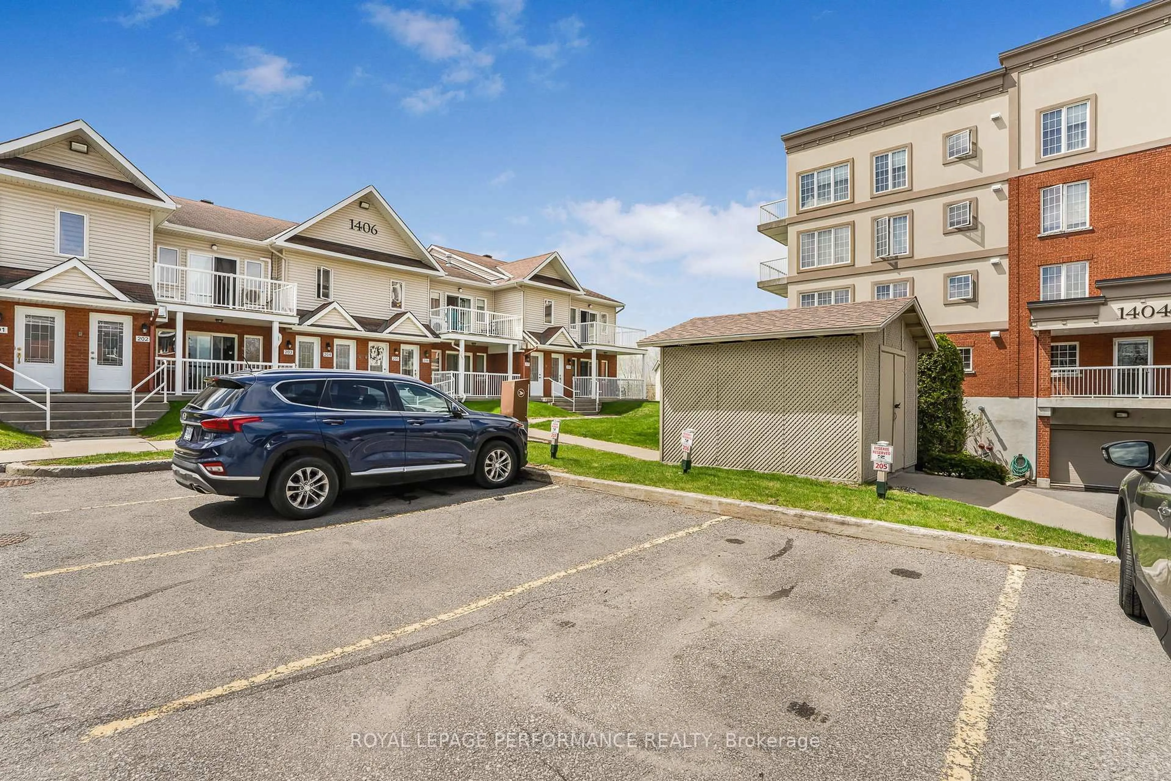 A pic from outside/outdoor area/front of a property/back of a property/a pic from drone, street for 1406 Clement St #205, Hawkesbury Ontario K6A 3V6