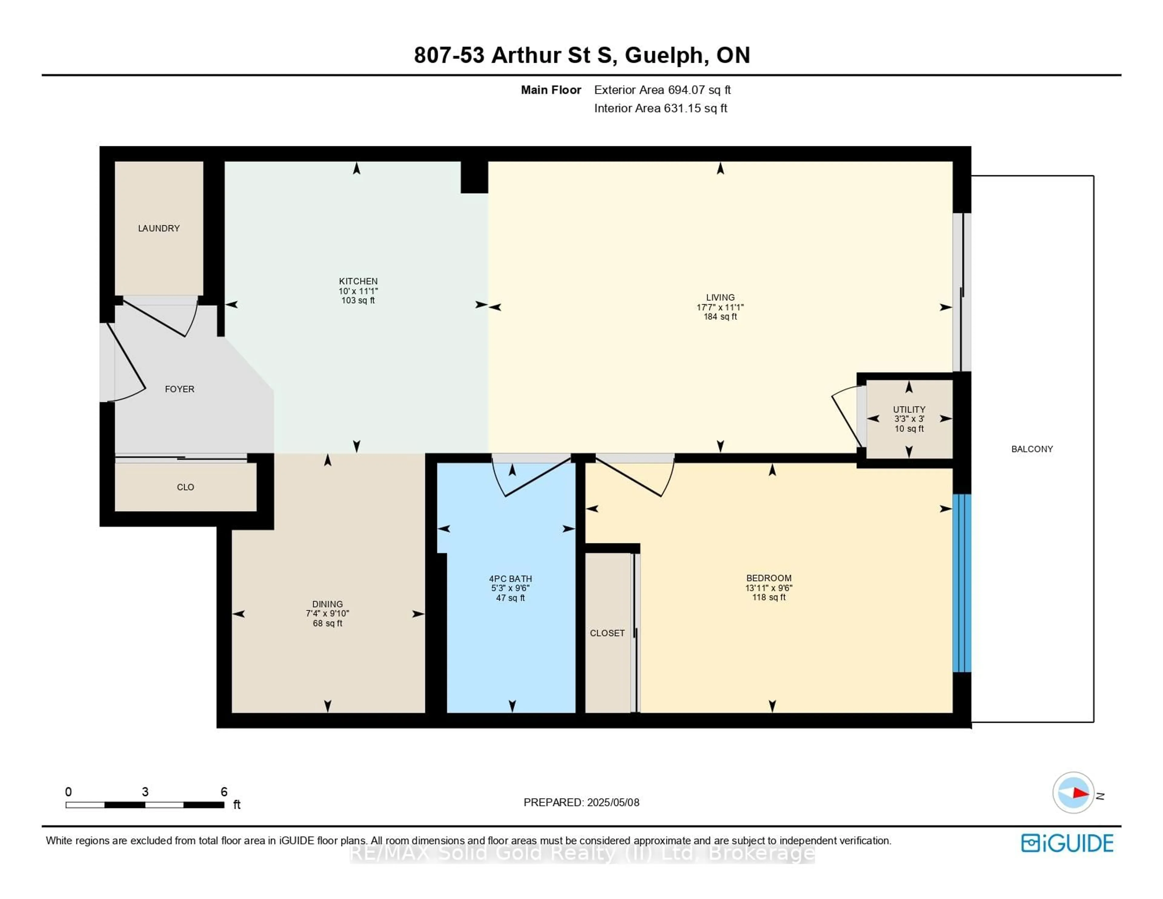 Floor plan for 53 Arthur St #807, Guelph Ontario N1E 0P5