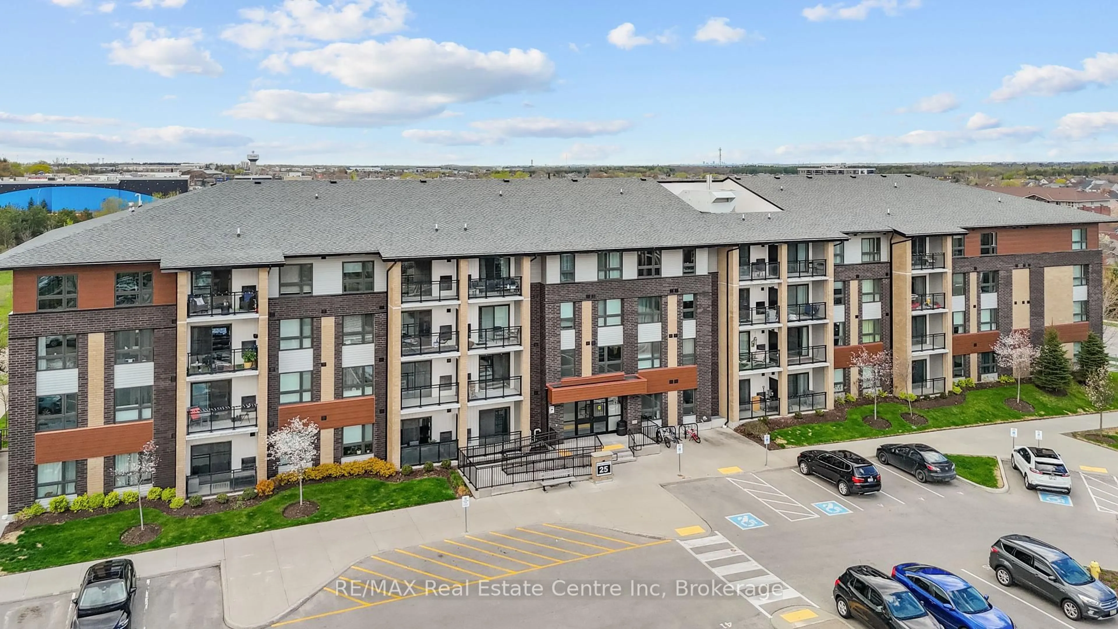 A pic from outside/outdoor area/front of a property/back of a property/a pic from drone, unknown for 25 Kay Cres #205, Guelph Ontario N1L 1L9