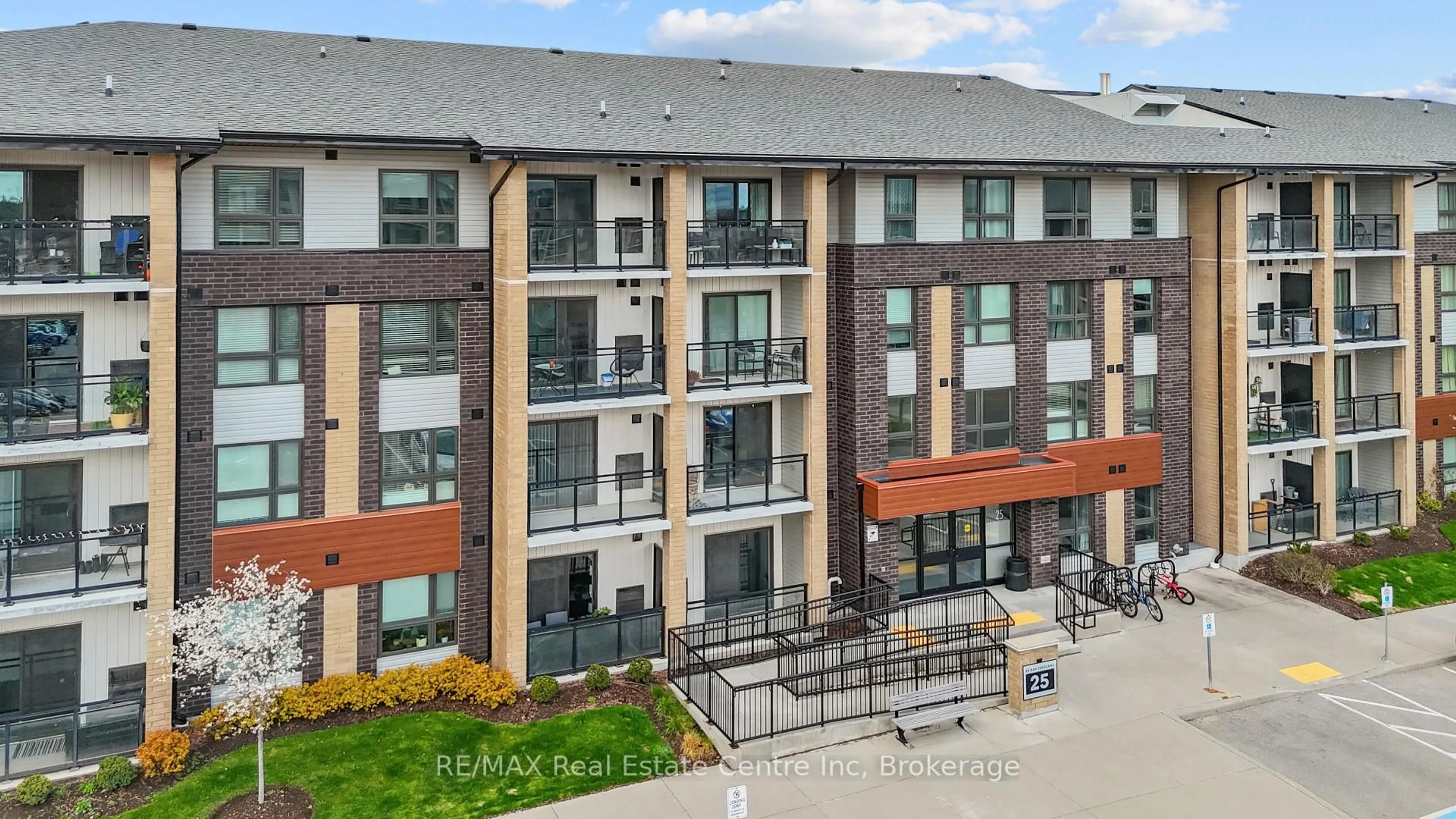 A pic from outside/outdoor area/front of a property/back of a property/a pic from drone, building for 25 Kay Cres #205, Guelph Ontario N1L 1L9