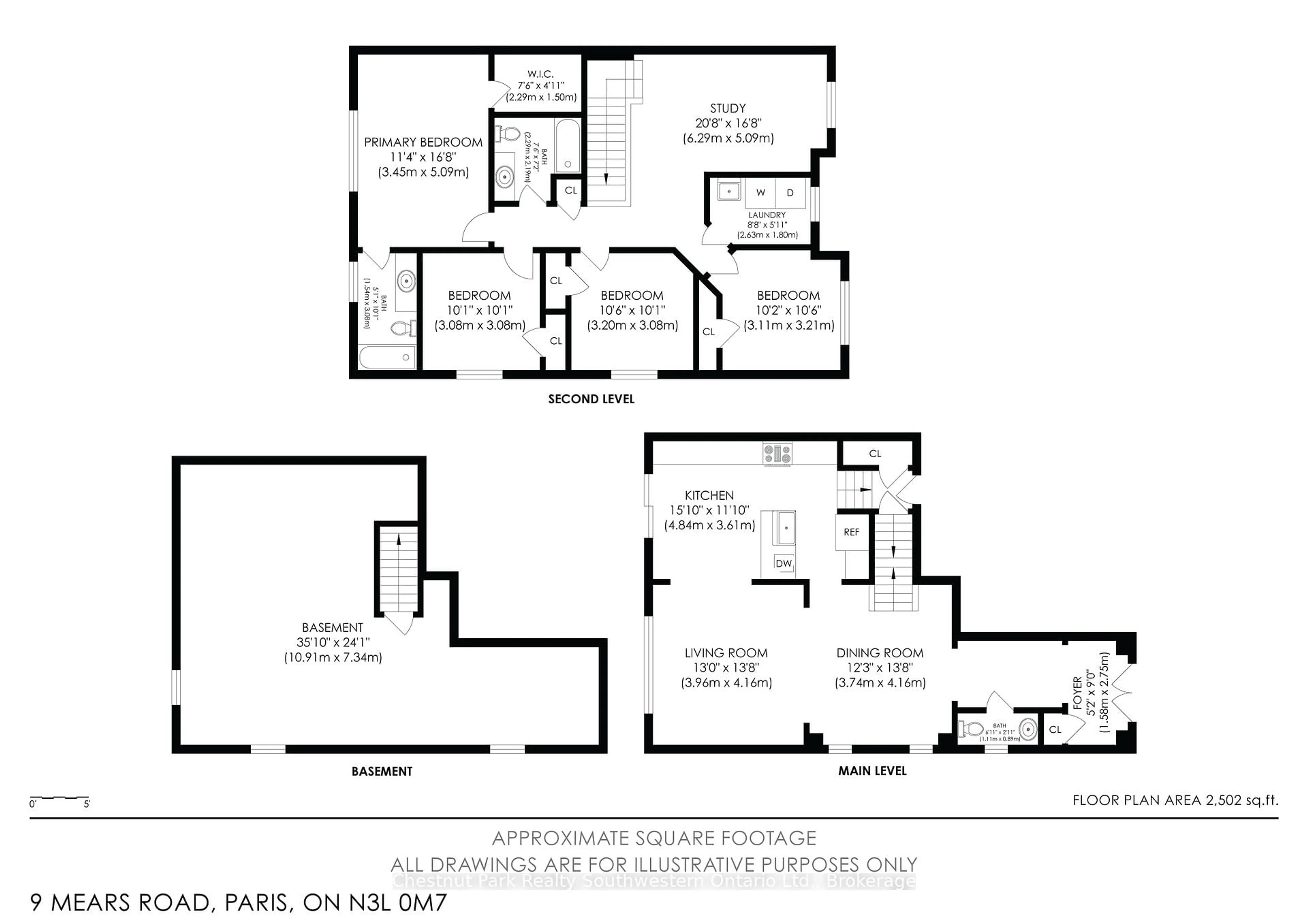 Floor plan for 9 Mears Rd, Brant Ontario N3L 0M7