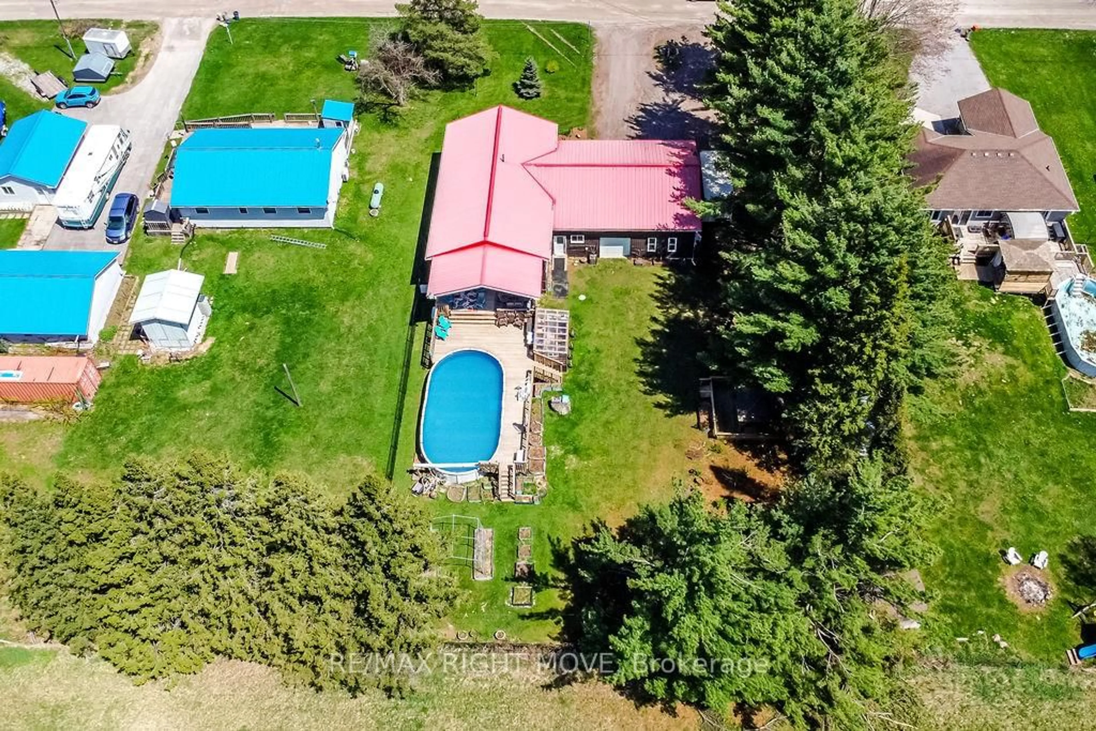 A pic from outside/outdoor area/front of a property/back of a property/a pic from drone, unknown for 12 Fulsom Cres, Kawartha Lakes Ontario L3V 6H5