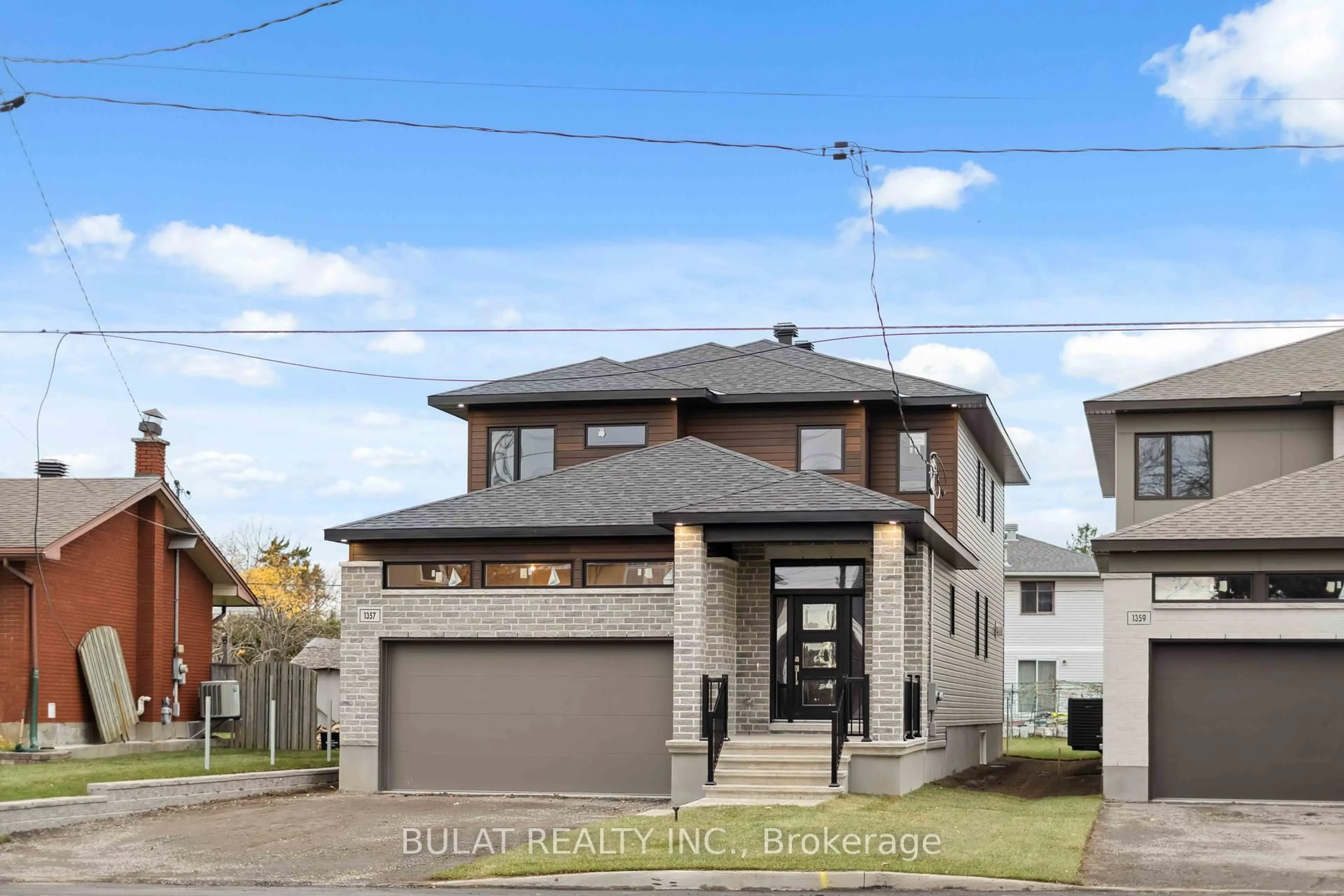 Home with brick exterior material, street for 1357 Kitchener Ave, Ottawa Ontario K1V 6W1