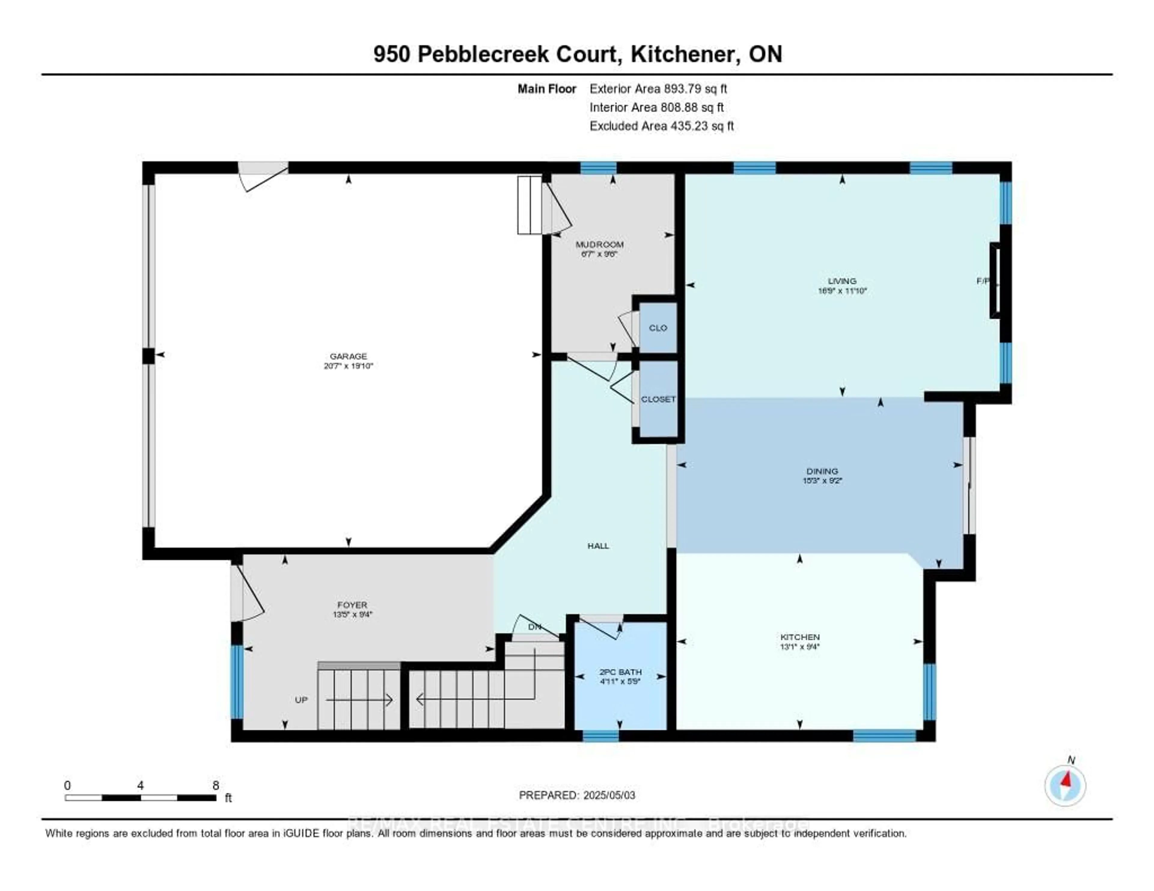 Floor plan for 950 Pebblecreek Crt, Kitchener Ontario N2A 0C5