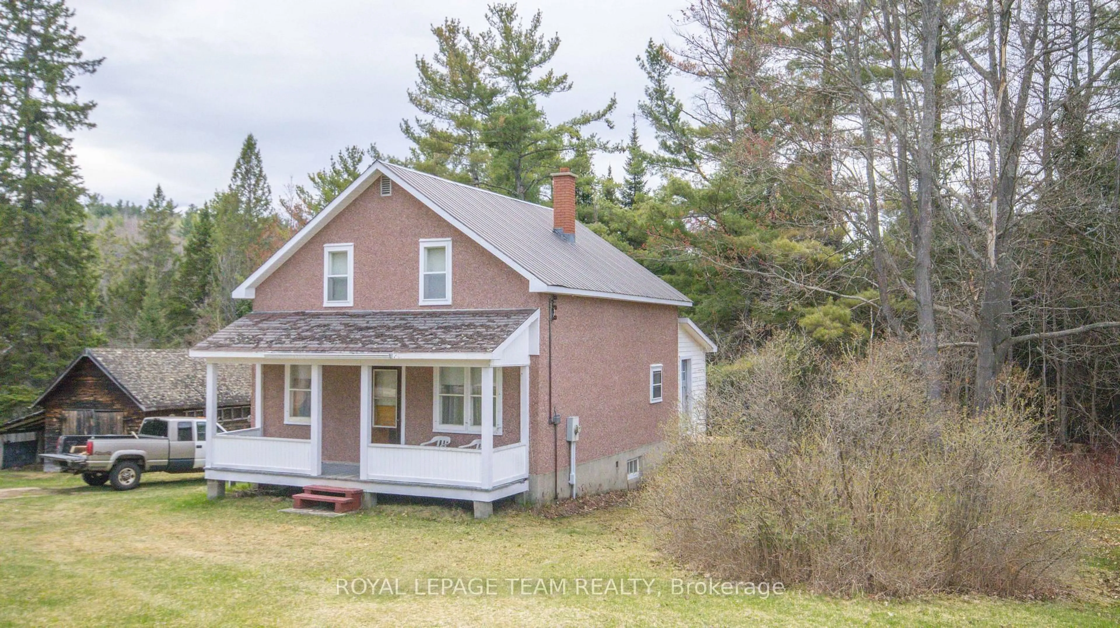 A pic from outside/outdoor area/front of a property/back of a property/a pic from drone, street for 963 Wilno South Rd, Wilno Ontario K0J 2N0