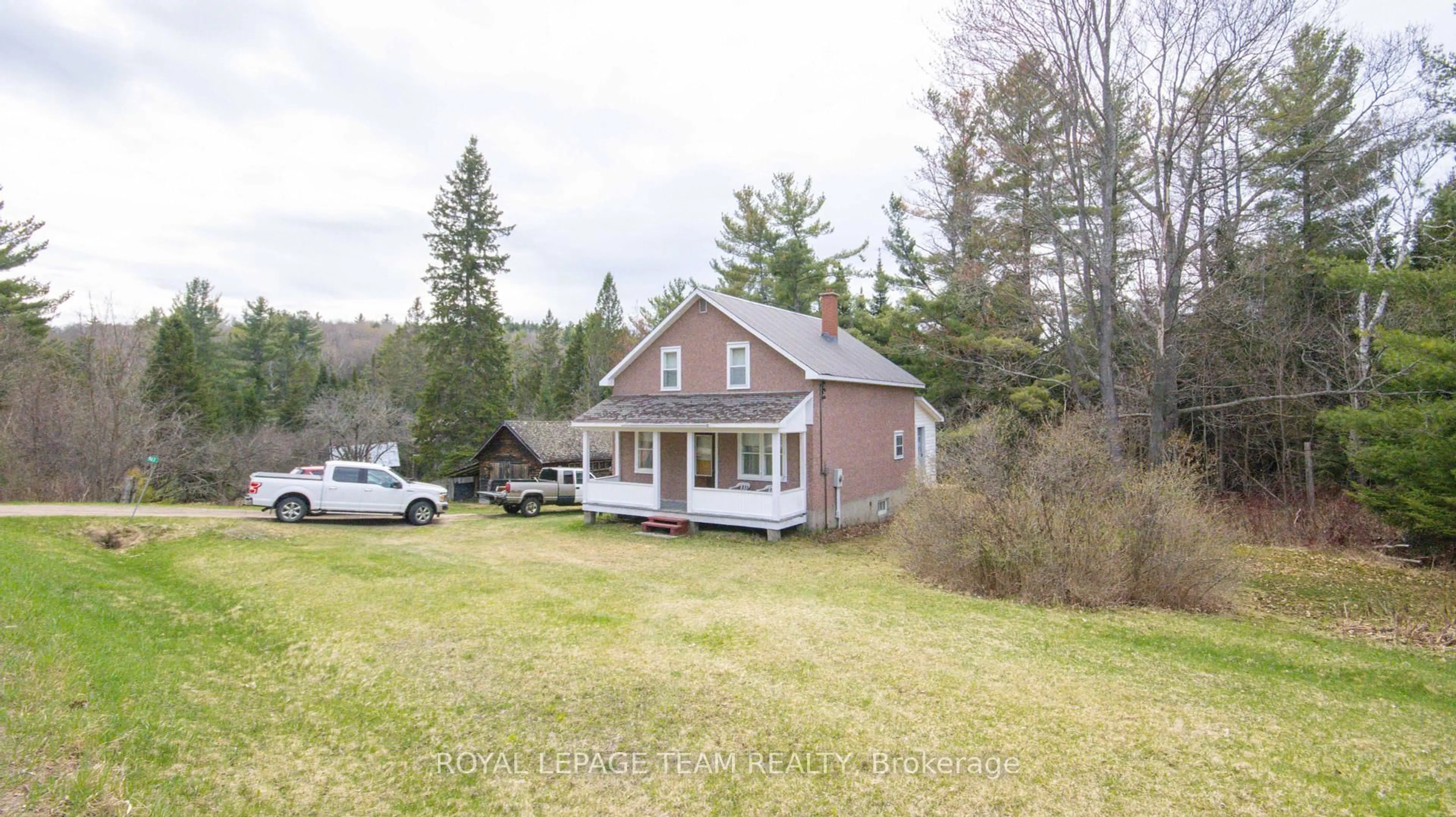 A pic from outside/outdoor area/front of a property/back of a property/a pic from drone, unknown for 963 Wilno South Rd, Wilno Ontario K0J 2N0