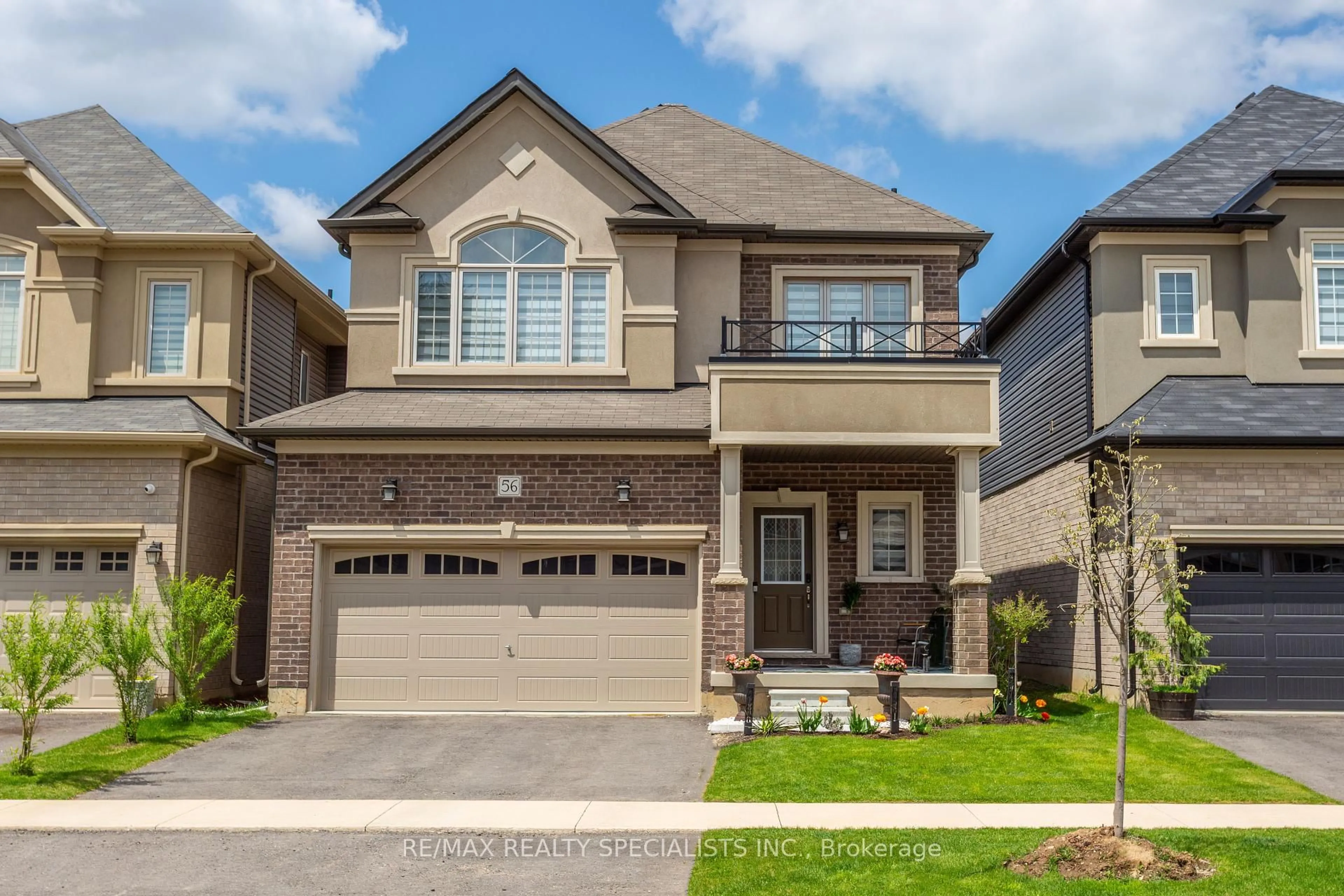 Home with brick exterior material, street for 56 Stauffer Rd, Brantford Ontario N3V 0B4