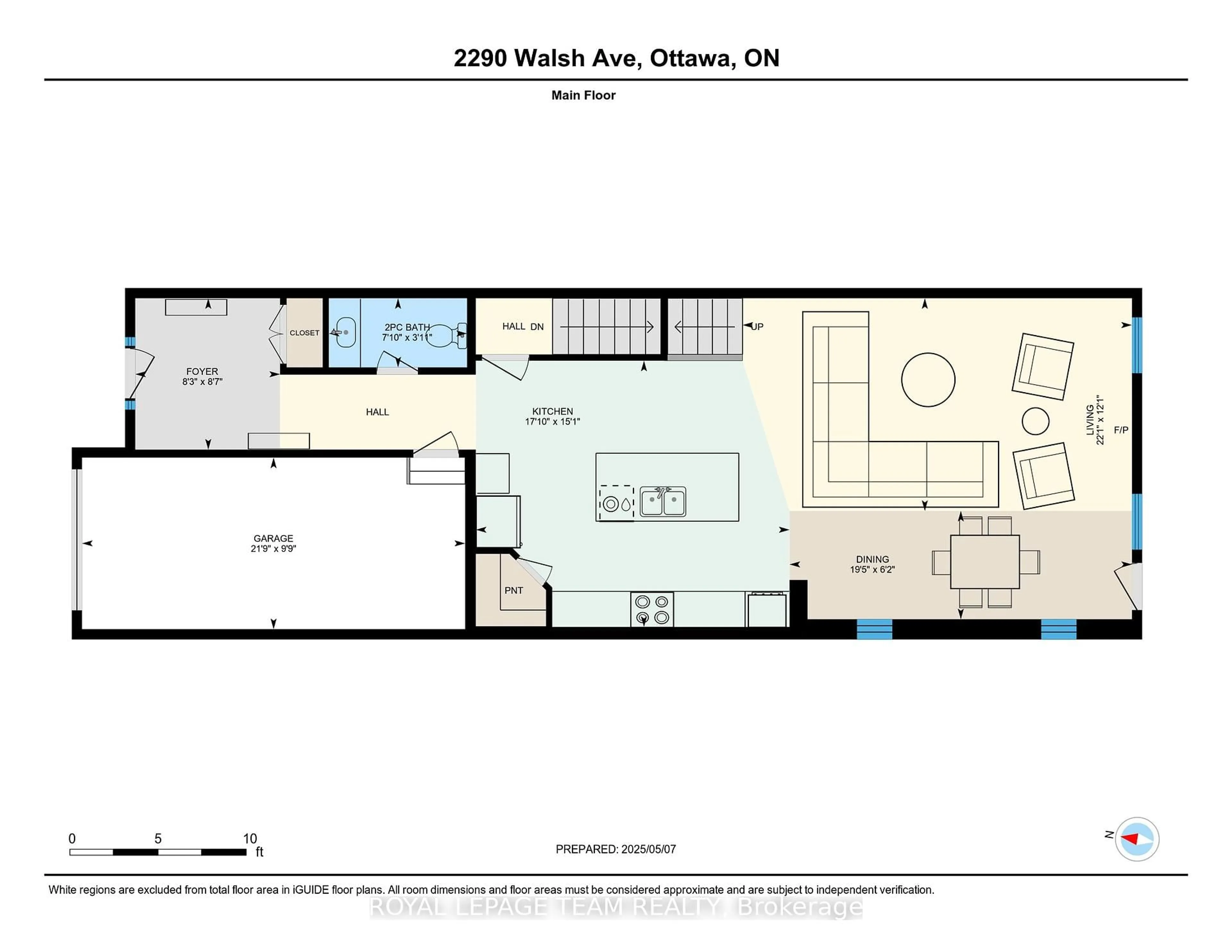 Floor plan for 2290 Walsh Ave, Ottawa Ontario K2B 7C2
