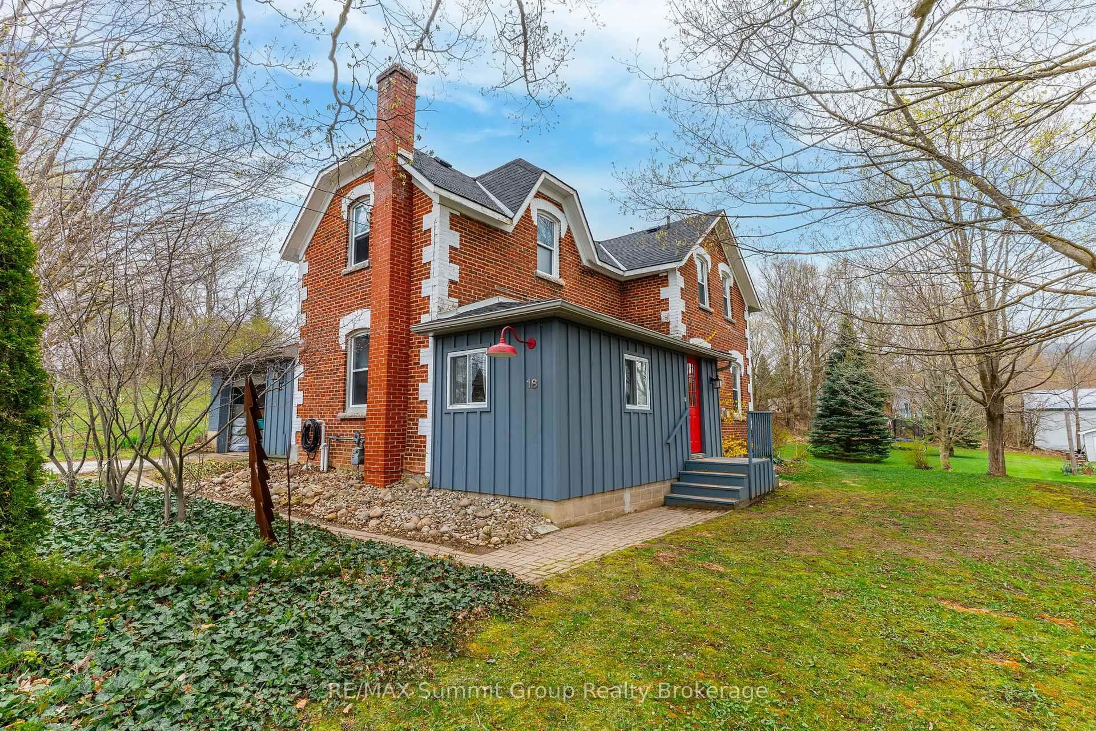 Home with brick exterior material, street for 18 Mary St, Grey Highlands Ontario N0C 1E0